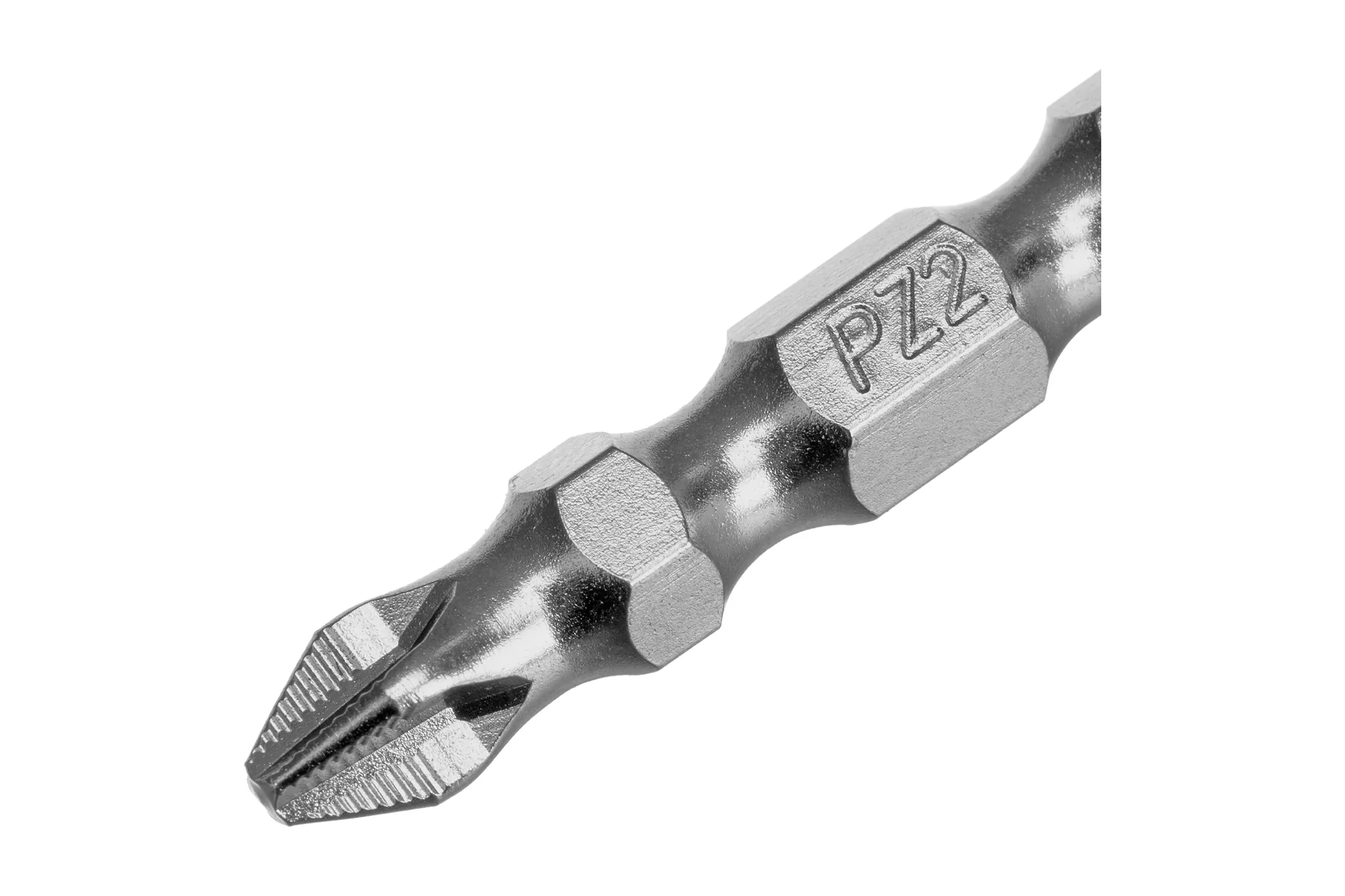 Бита GROSS двухсторонняя, PH2-PZ2, 45мм, сталь S2, 10 шт 112017