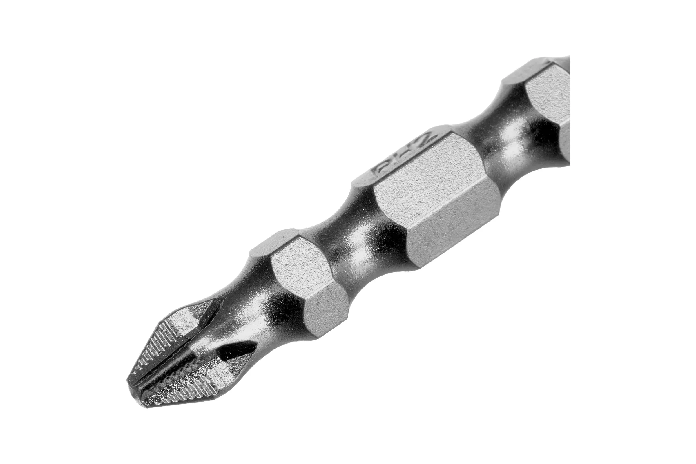Бита GROSS двухсторонняя, PH2-PH1, 45мм, сталь S2, 10 шт 112011