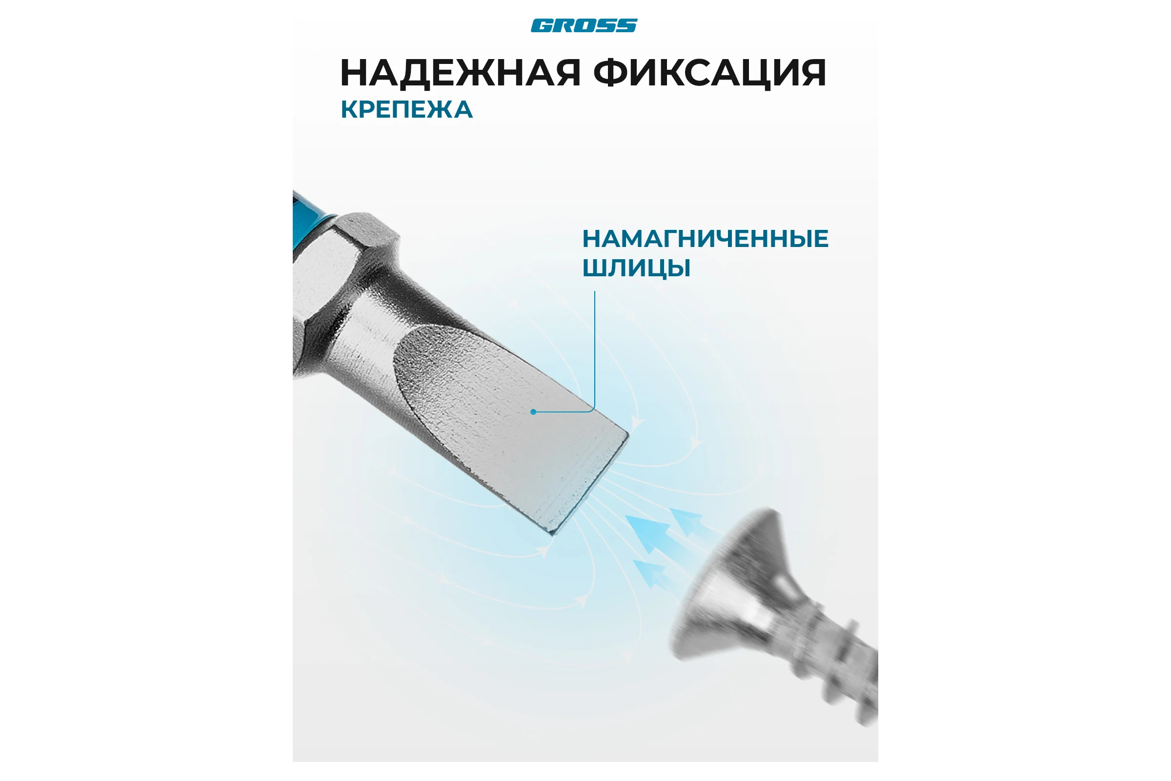 Бита GROSS SL5.0, 50мм, сталь S2, шестигр., 10 шт  113025
