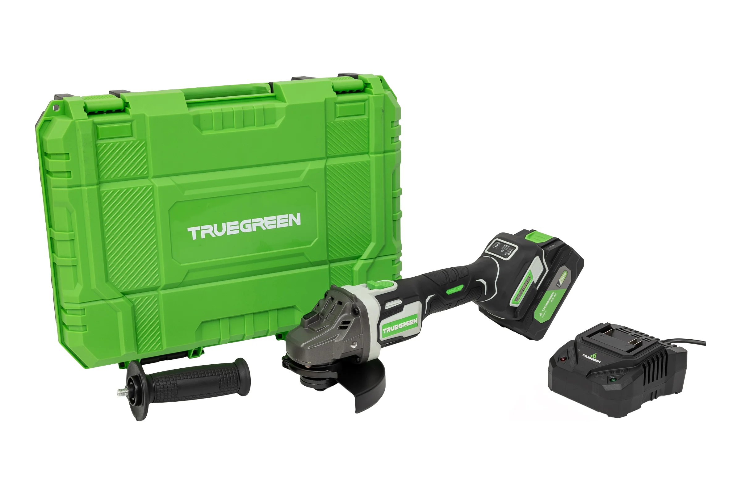 Аккумуляторная угловая шлифовальная машина 20 В c АКБ и ЗУ TRUEGREEN TG4C109