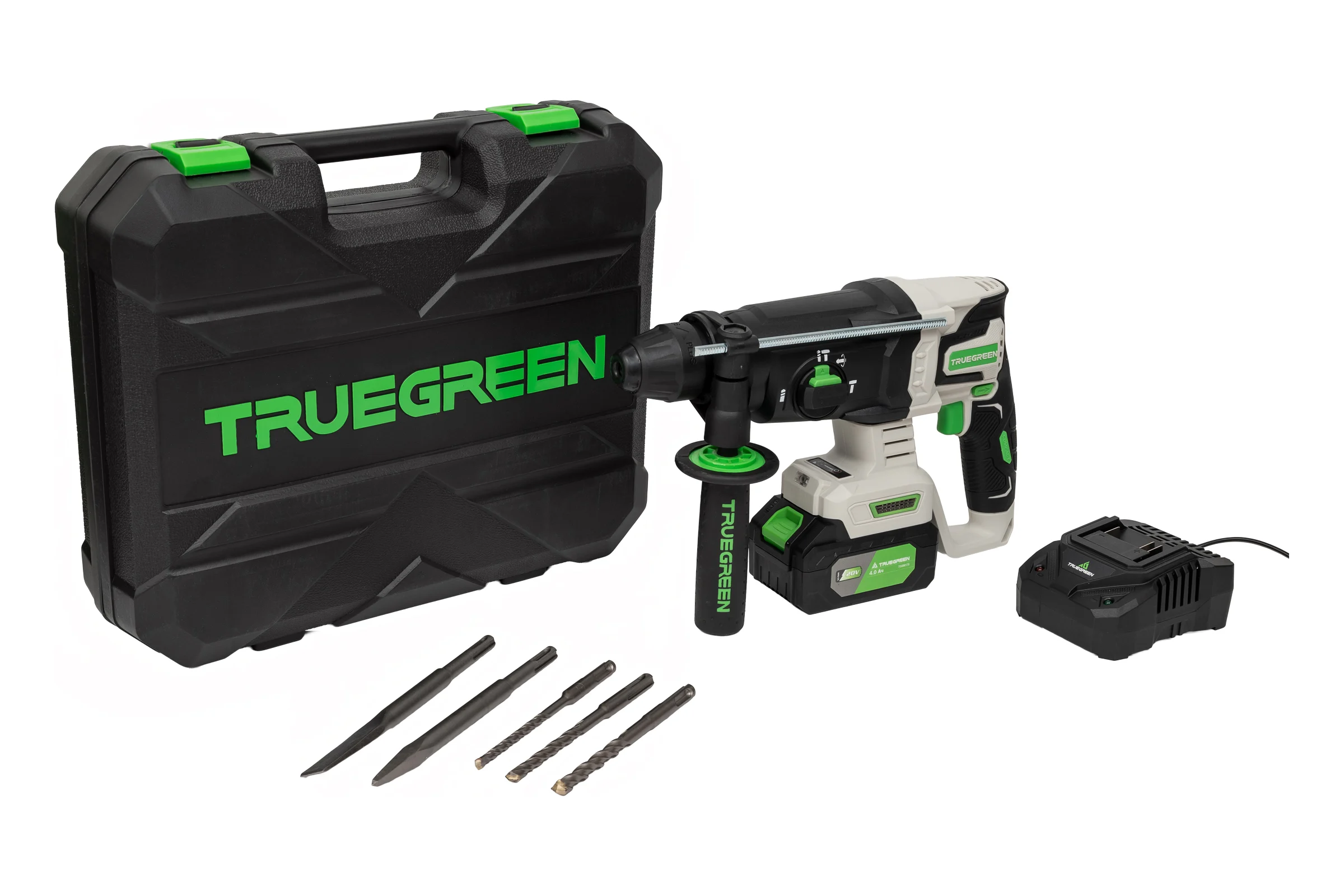 Аккумуляторная ударная дрель (перфоратор) 20 В с АКБ и ЗУ TRUEGREEN TG4E207