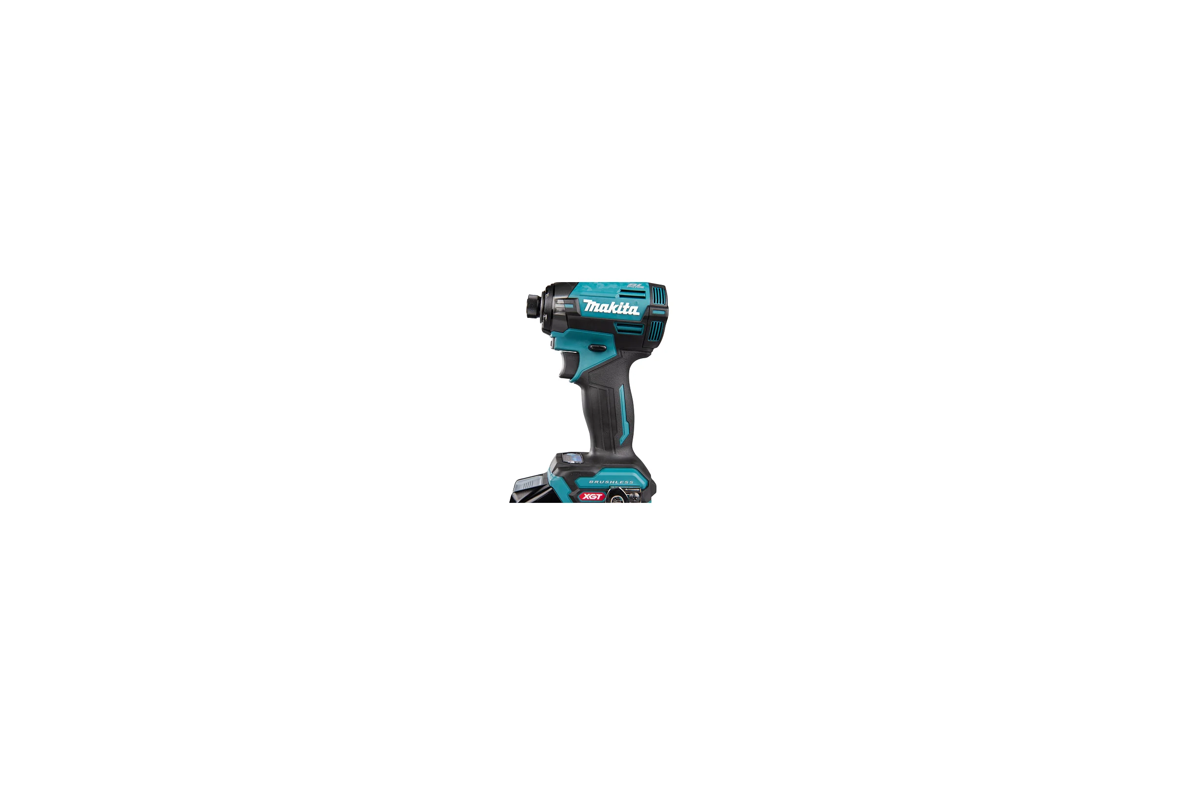 Шуруповерт ударный аккумуляторный Makita XGT BL 40В 1/4 220 Нм 4 рег. удара +  6 спец. Режимов, 2х2,5 Ач АКБ быстрое ЗУ Makpac 2 TD002GD201