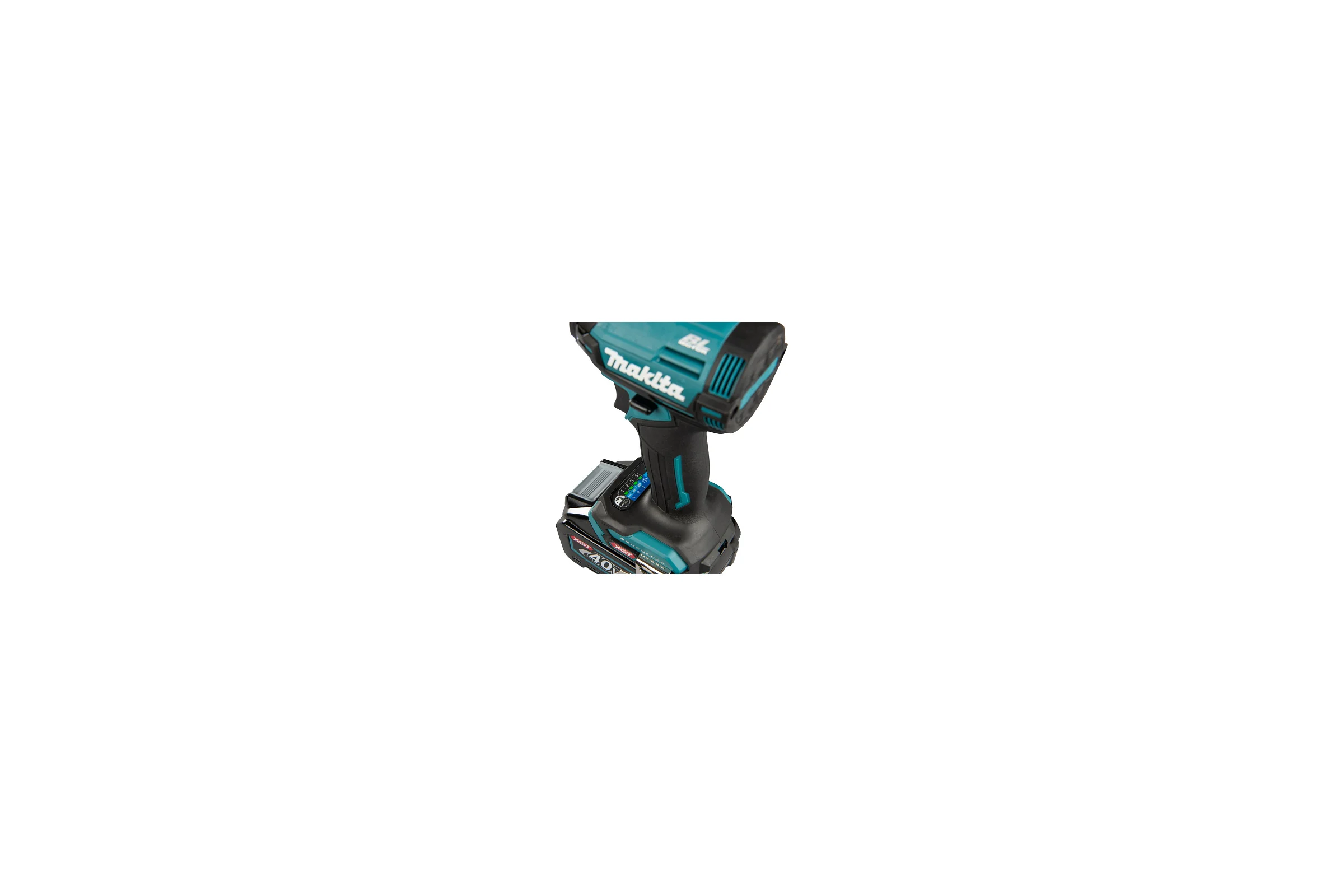 Шуруповерт ударный аккумуляторный Makita XGT BL 40В 1/4 220 Нм 4 рег. удара +  6 спец. Режимов, 2х2,5 Ач АКБ быстрое ЗУ Makpac 2 TD002GD201