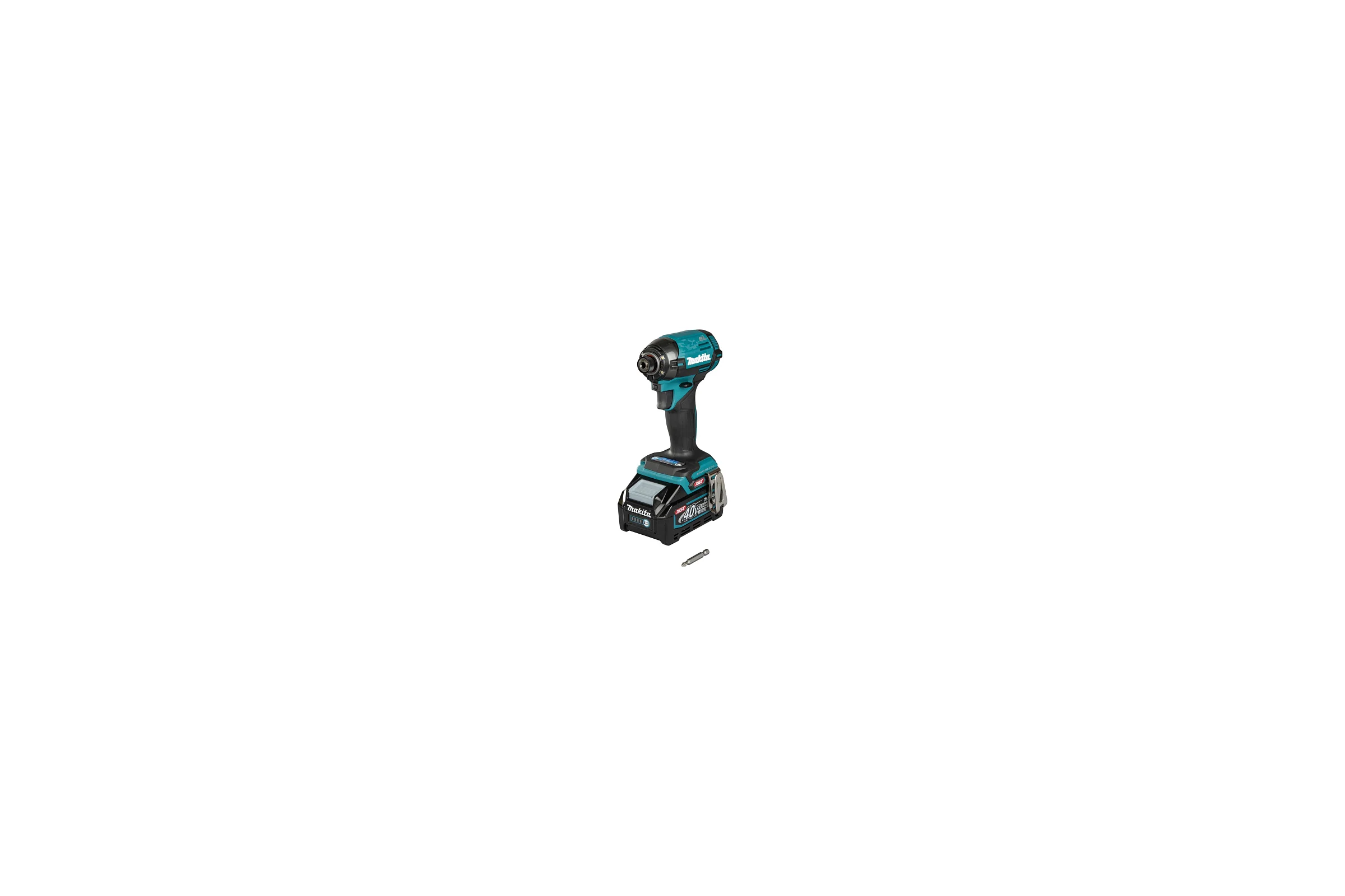 Шуруповерт ударный аккумуляторный Makita XGT BL 40В 1/4 220 Нм 4 рег. удара +  6 спец. Режимов, 2х2,5 Ач АКБ быстрое ЗУ Makpac 2 TD002GD201