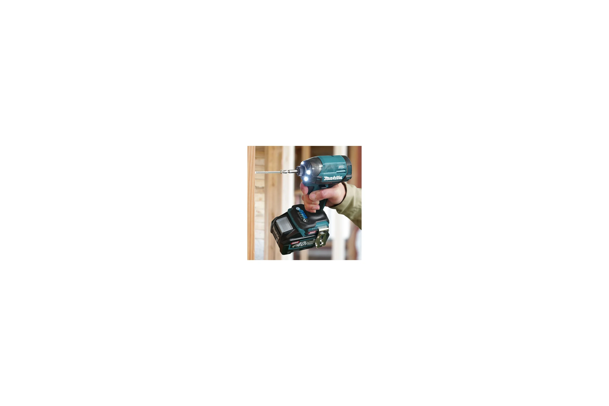Шуруповерт ударный аккумуляторный Makita XGT BL 40В 1/4 220 Нм 4 рег. удара +  6 спец. Режимов, 2х2,5 Ач АКБ быстрое ЗУ Makpac 2 TD002GD201
