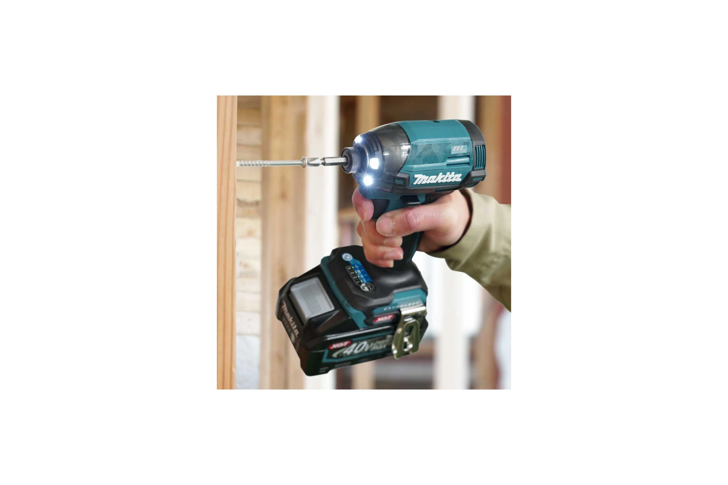Шуруповерт ударный аккумуляторный Makita XGT BL 40В 1/4 220 Нм 4 рег. удара +  6 спец. режимов TD002GZ01