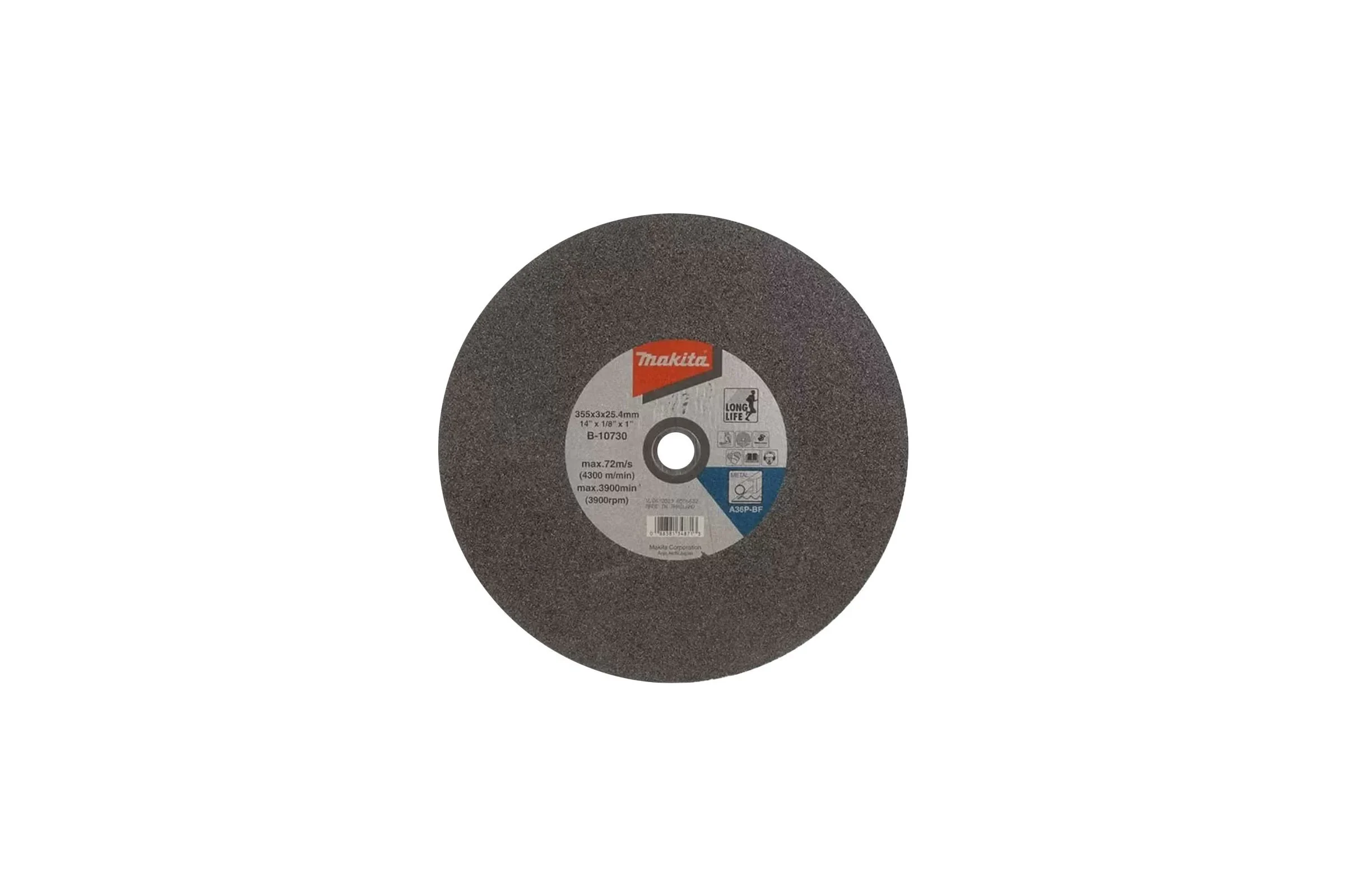 Абразивный отрезной диск для стали Makita A36P 355х3х25.4, 5 шт B-10730-5