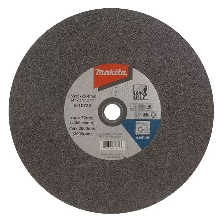 Абразивный отрезной диск для стали Makita A36P 355х3х25.4, 5 шт B-10730-5