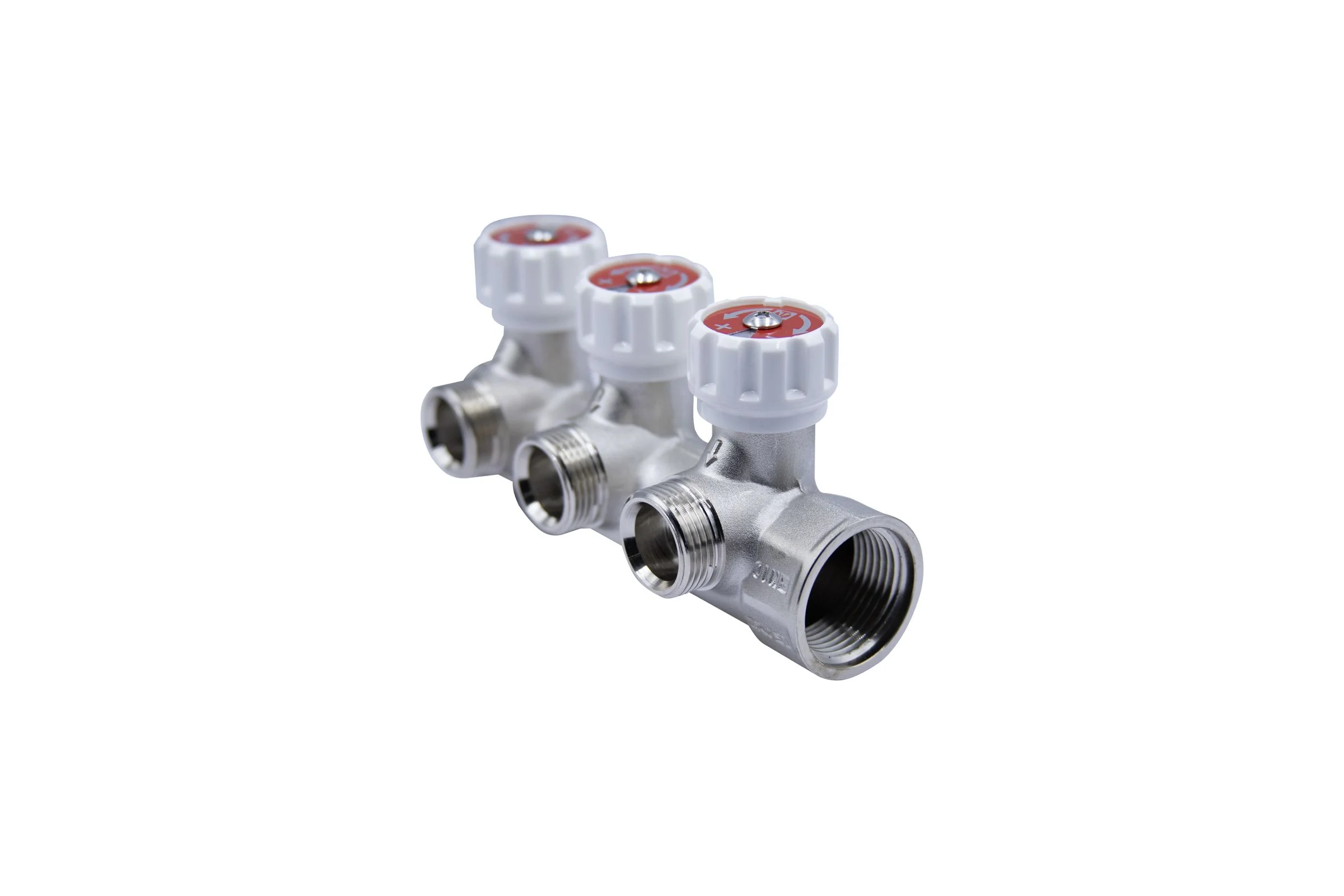 Коллектор VRT 1''x3/4'' евроконус, с регулировочными вентилями для подачи водоснабжения, 3 выходп 555987