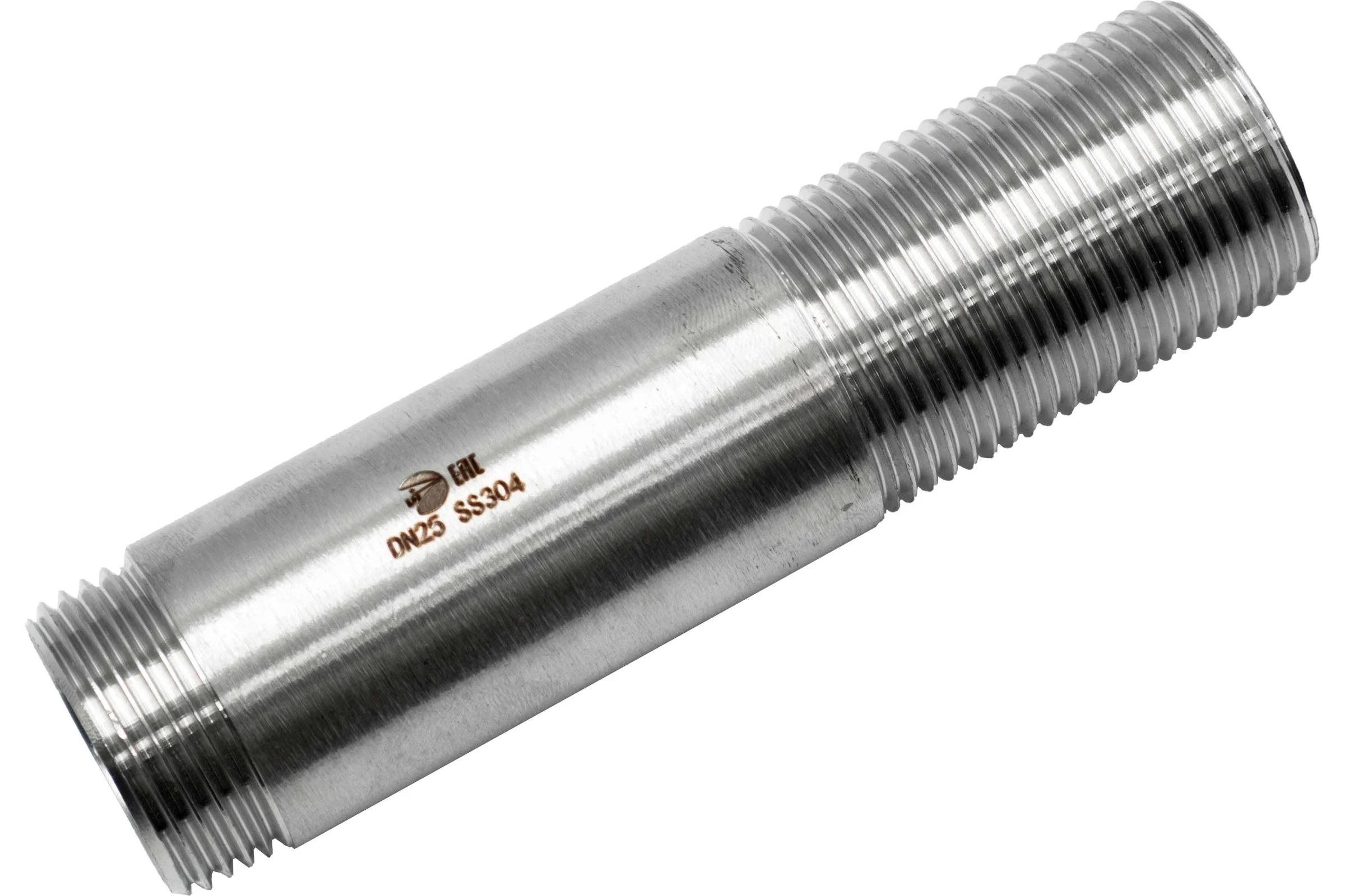 Сгон резьбовой нержавеющий NEWKEY, AISI304 DN25 (1), CF8, PN16 NK-DPC25/4