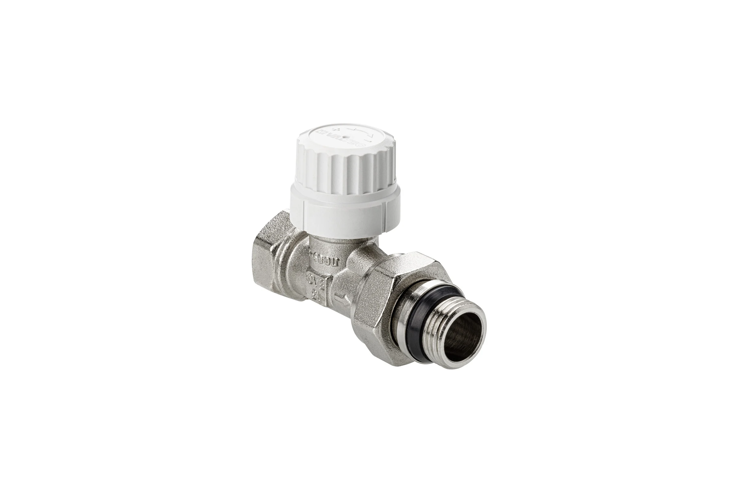 Клапан радиаторный прямой с преднастройкой Valtec DN15, 1/2 VT.038.NRC.04