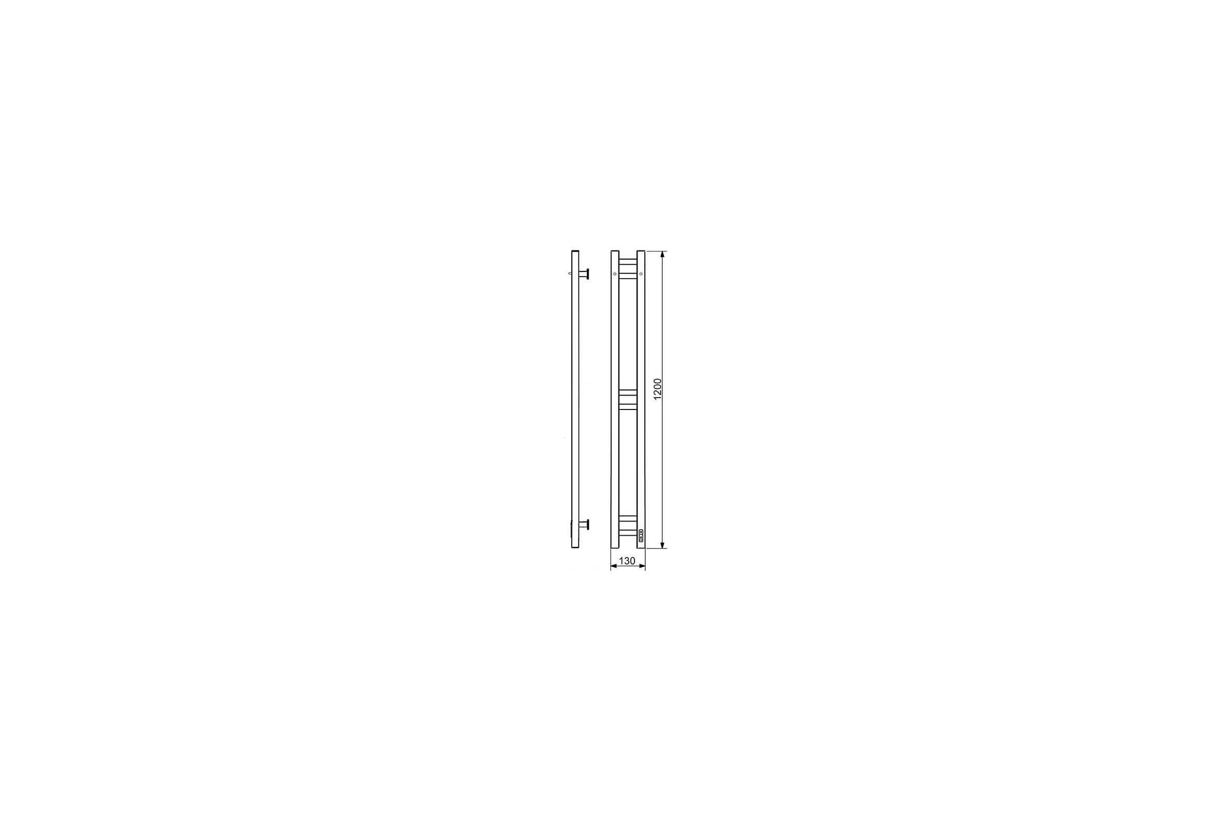 Полотенцесушитель электрический Comfysan с/т Alto-K EC-2 120/10, черный правый тэн 013295