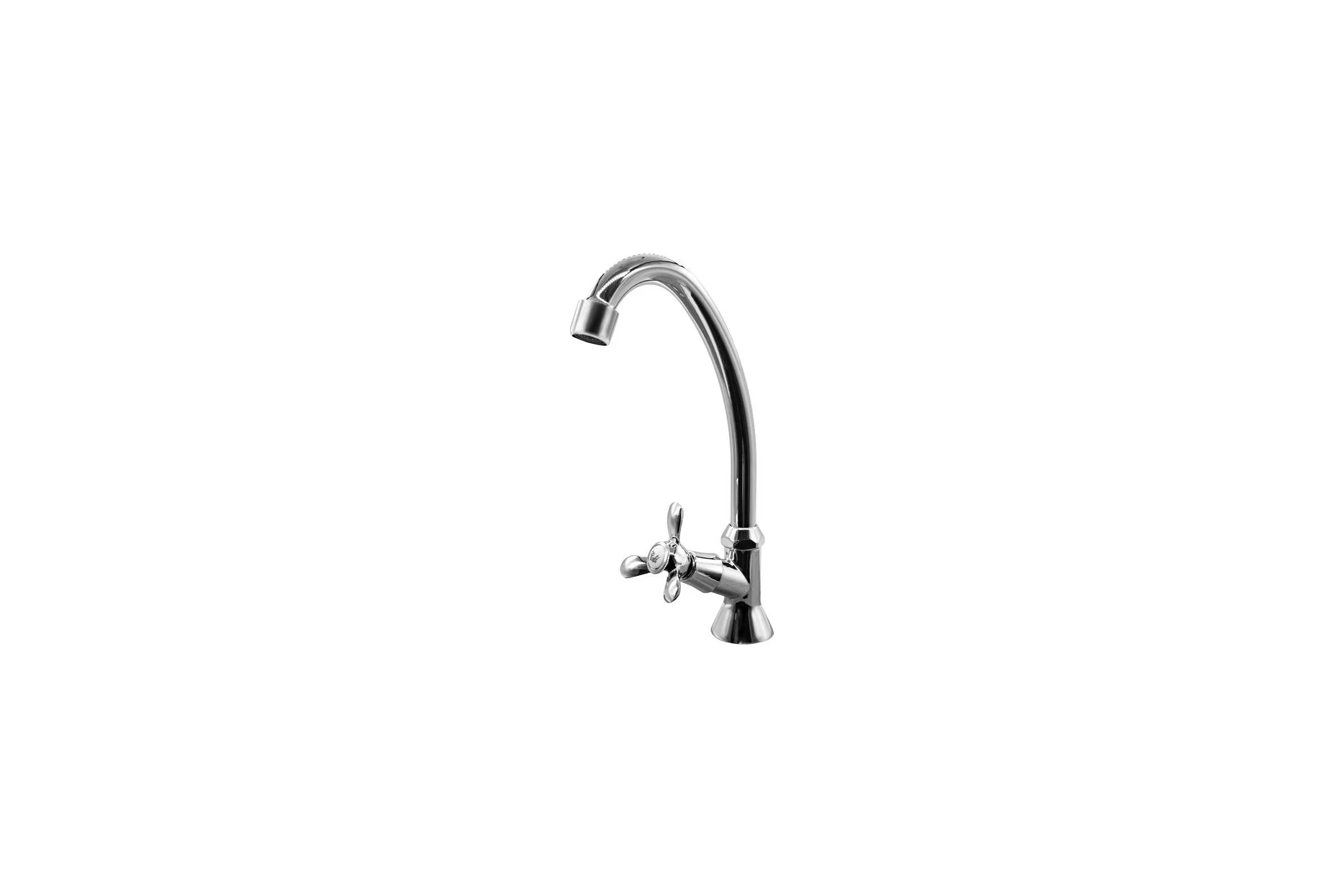 Смеситель для кухни Doron DC 1717-1, 1/2", керамика, хром, излив стандартный, под гайку 025122