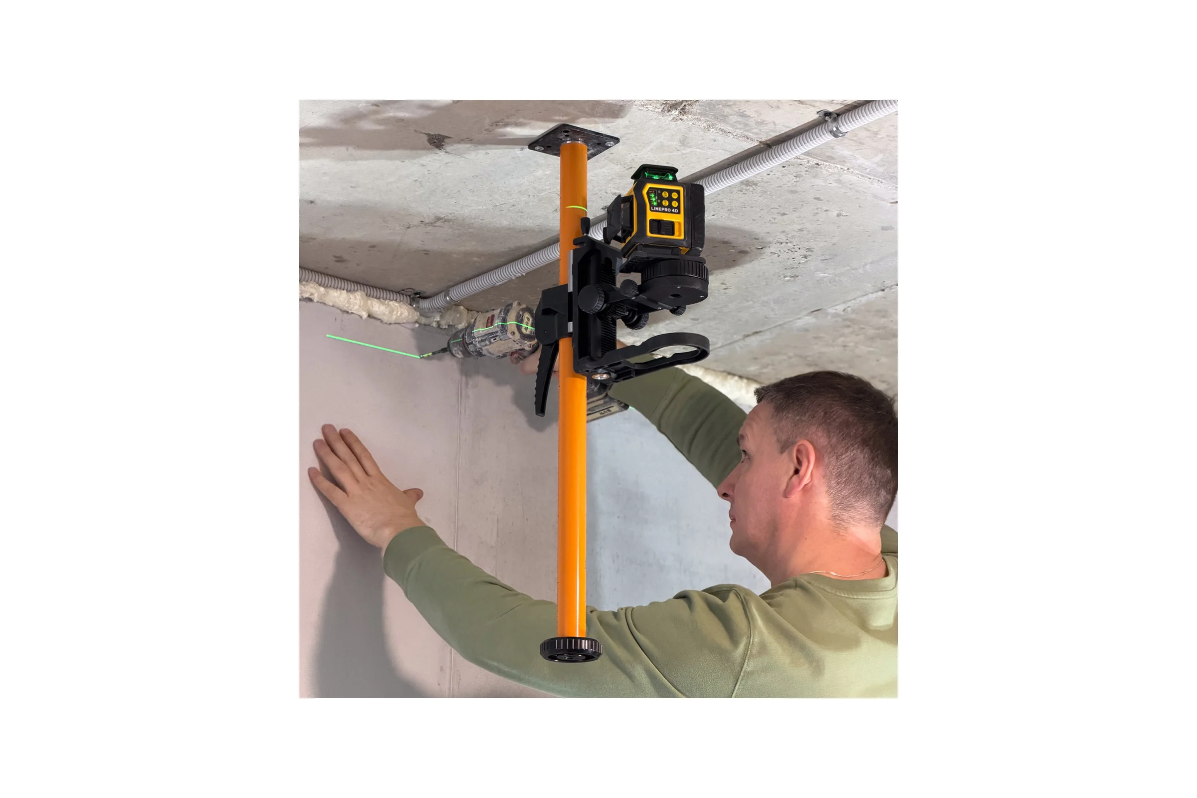 Комплект профессионального лазерного уровня INSTRUMAX LINEPRO 4D BAZA Set+многофункциональная штатив-штанга ACULA STAND 3800 MAXIMUM SET (2АКБ) IM0209_К2