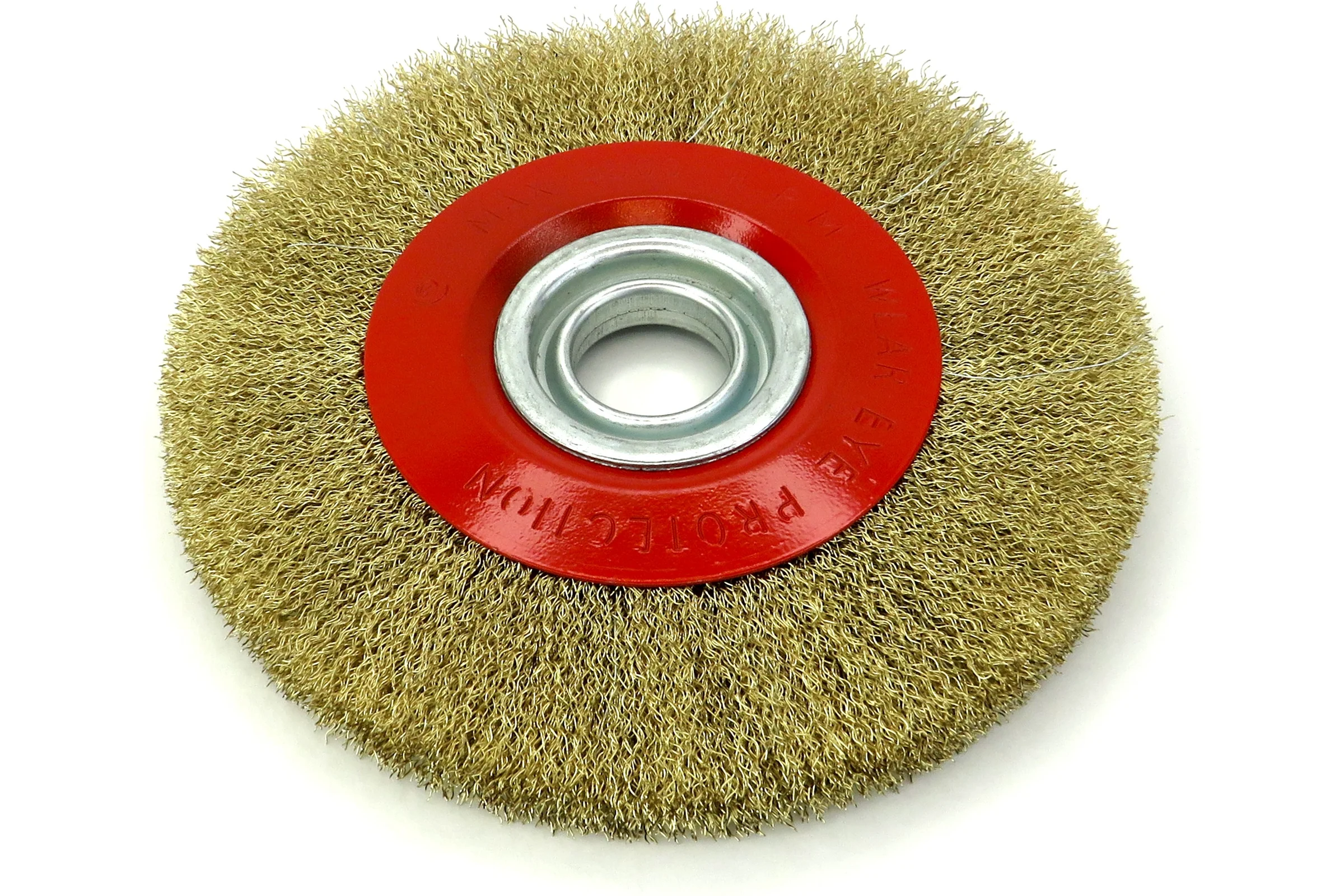 Щетка дисковая EuroBrush Д200х25х32+адаптеры, ворс гофр латунир-я сталь 0,30, до 4500 об/мин (код 13-125) EB-LBS5