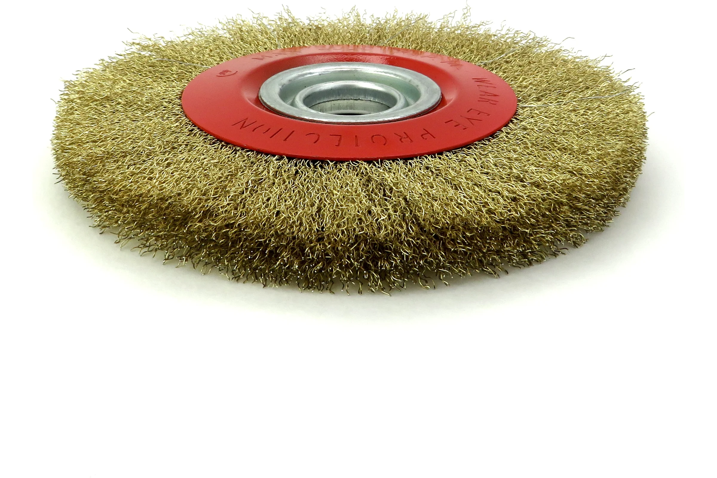 Щетка дисковая EuroBrush Д200х25х32+адаптеры, ворс гофр латунир-я сталь 0,30, до 4500 об/мин (код 13-125) EB-LBS5