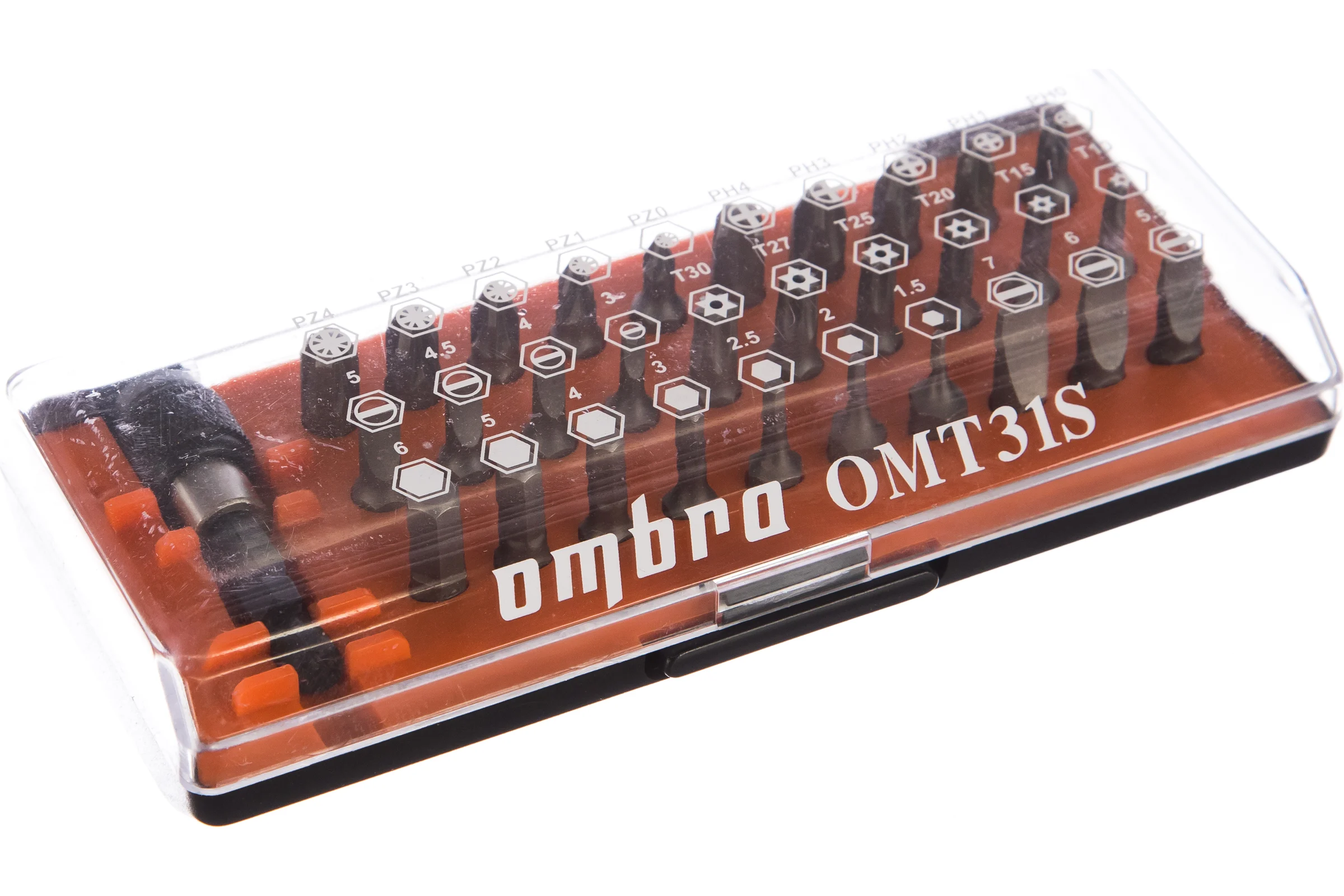 Набор бит с адаптером 31 предмет Ombra OMT31S