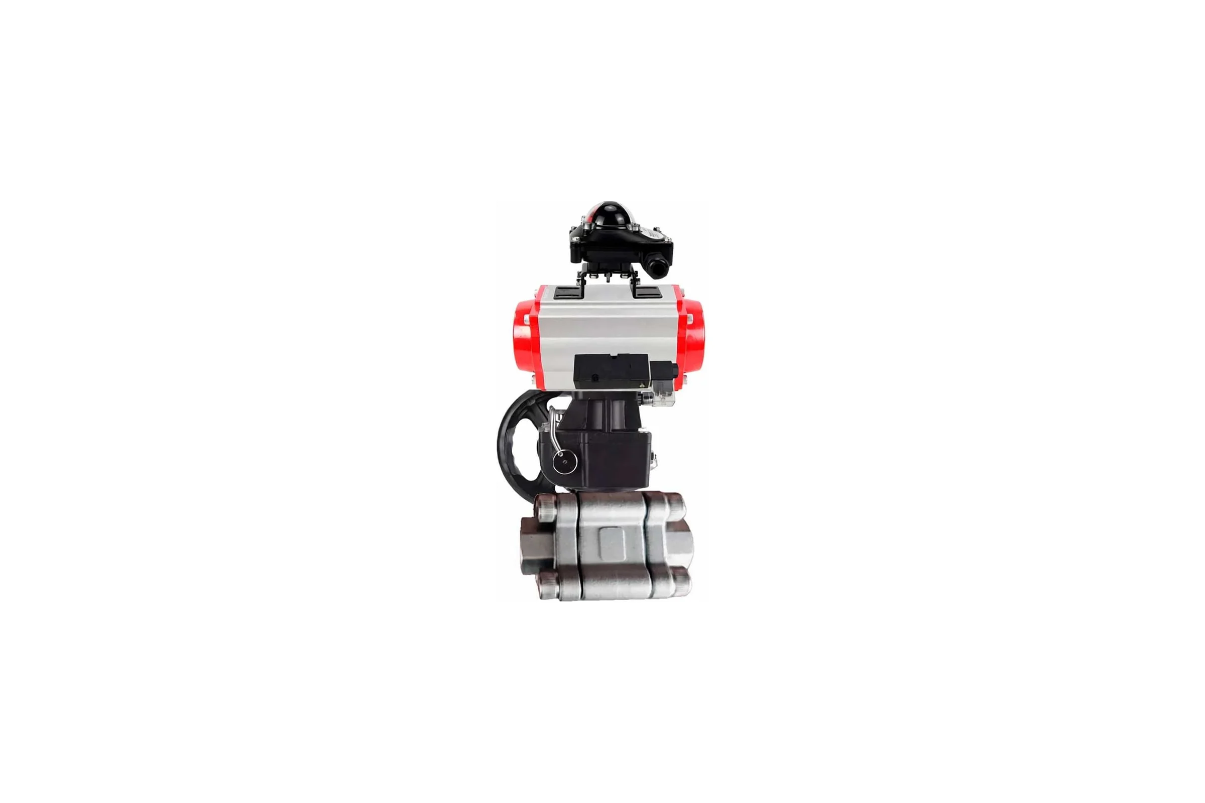 Кран шаровой DN.ru 316-316-PTFE-FP-SW-ISO-H Ду100 Ру63 под приварку, пневмопривод DA-105, пневмораспр. (2EM) 220VAC, БКВ LSB-210, дублёр HDM-3, БПВ D160-76161