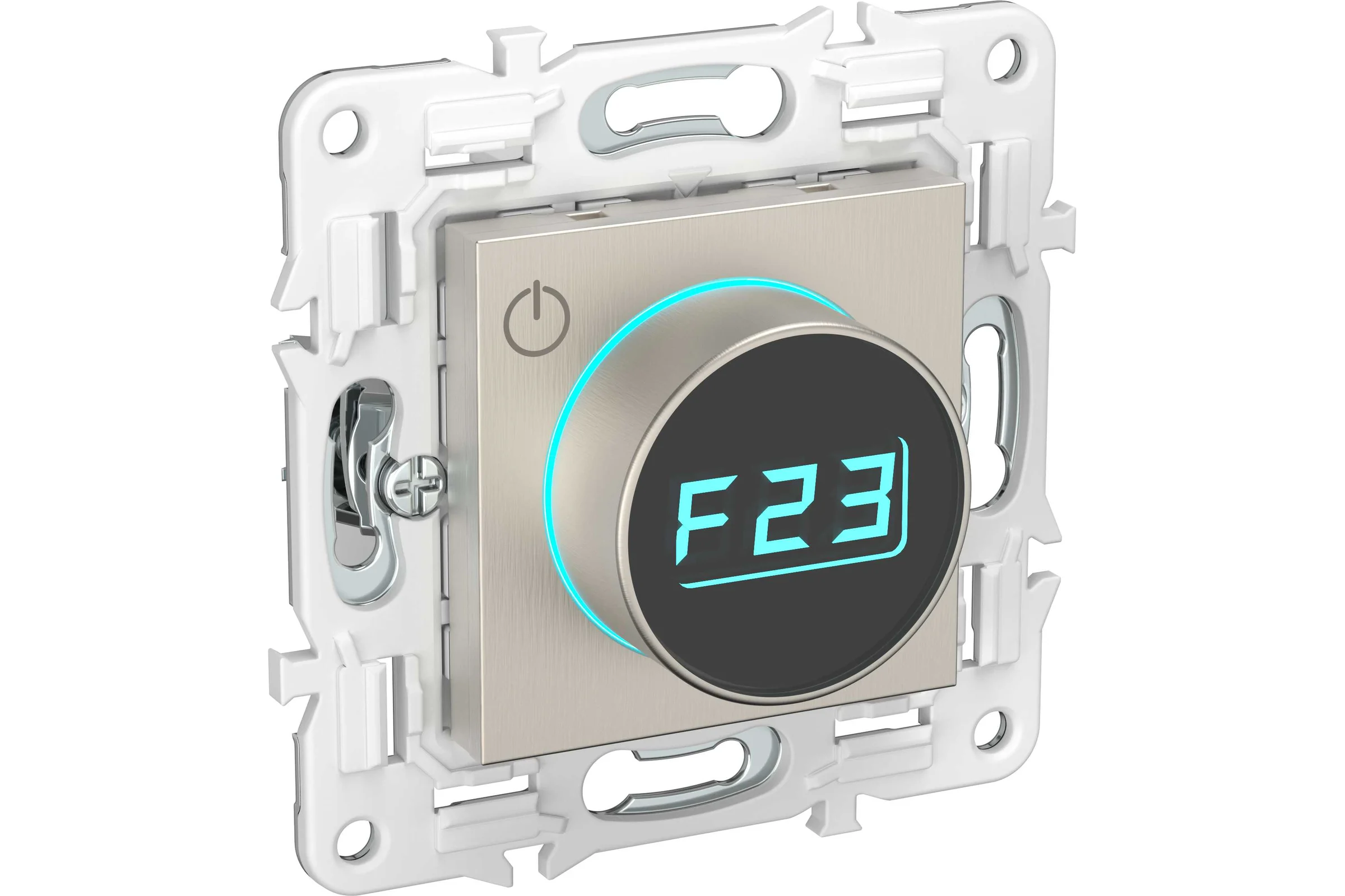 Термостат электронный IEK SKANDY с индикатором SK-T01N никель SK-RT11-K50
