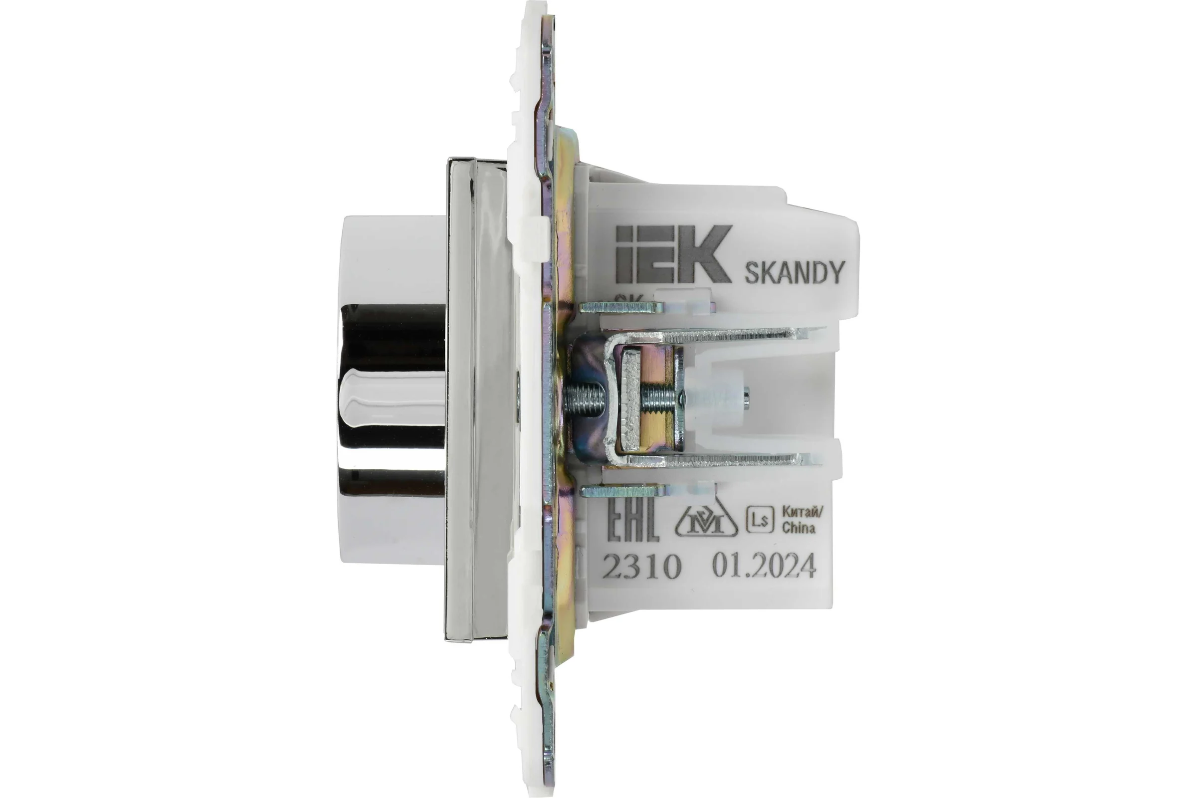 Термостат электронный IEK SKANDY с индикатором SK-T01N никель SK-RT11-K50