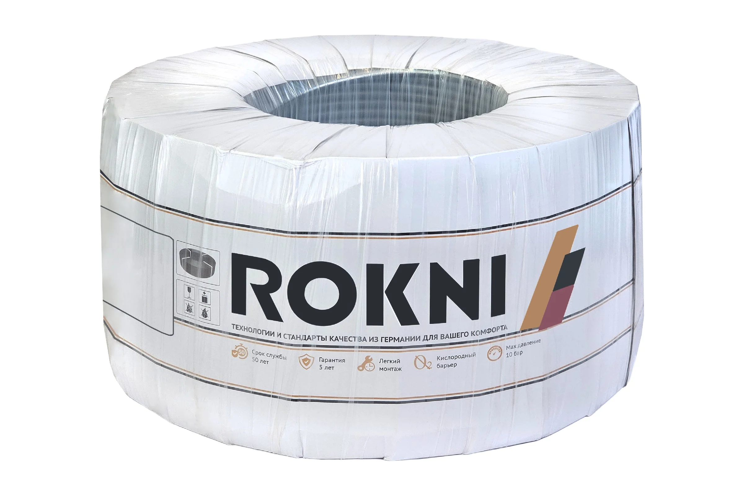 Труба PE-Xa EVOH rokni 32×4.4 бухта 50 метров серая Rok00027