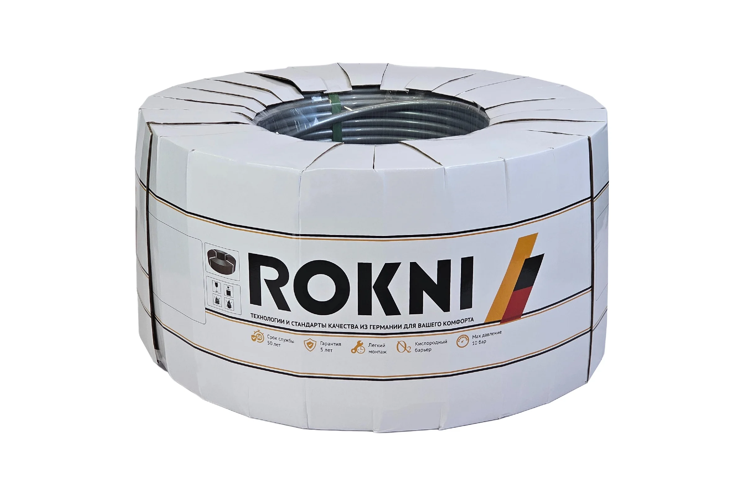 Труба PE-Xa EVOH rokni 25×3.5 бухта 50 метров серая Rok00025