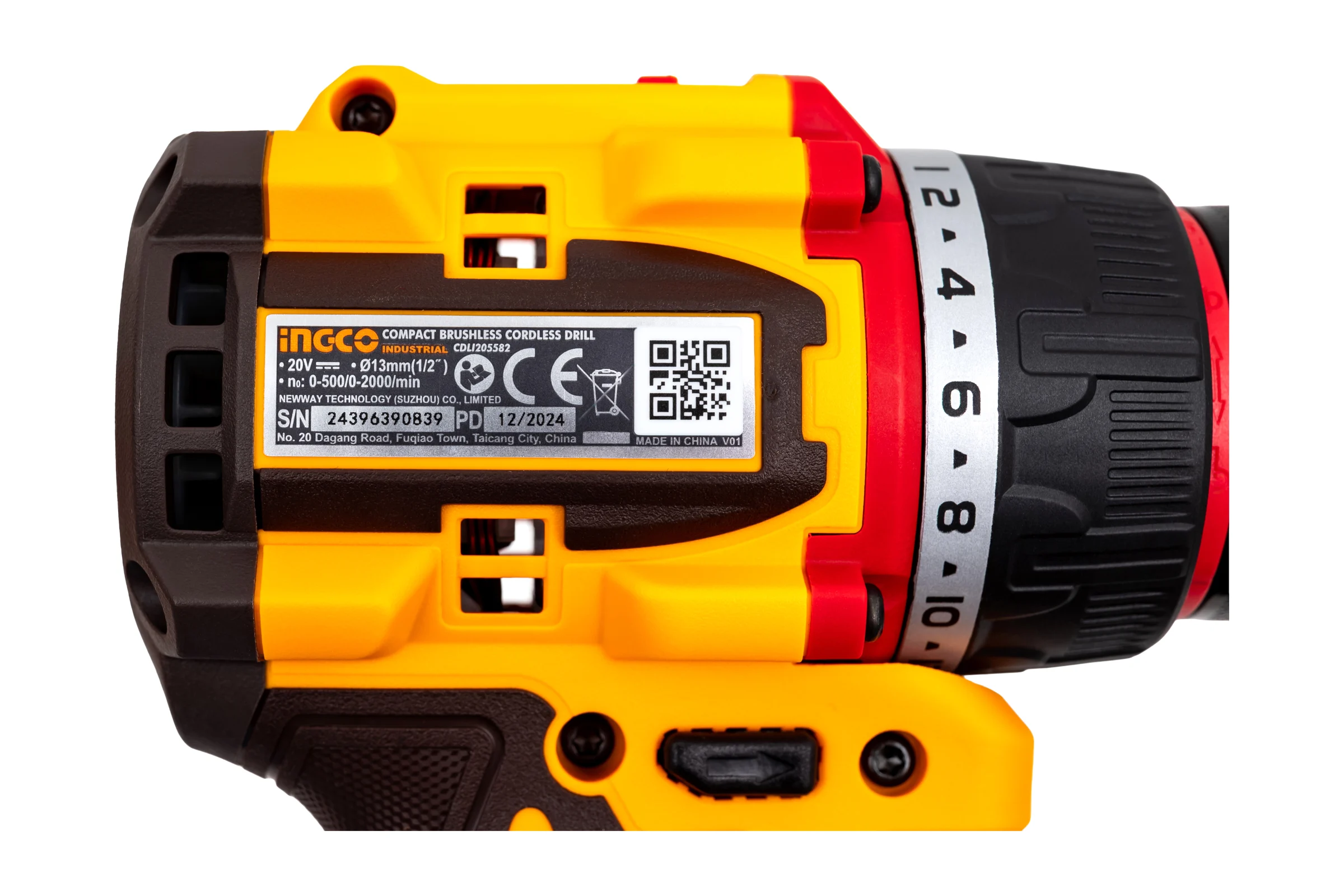 Бесщеточный шуруповерт INGCO 55Нм 20В, б/щ INDUSTRIAL CDLI205582