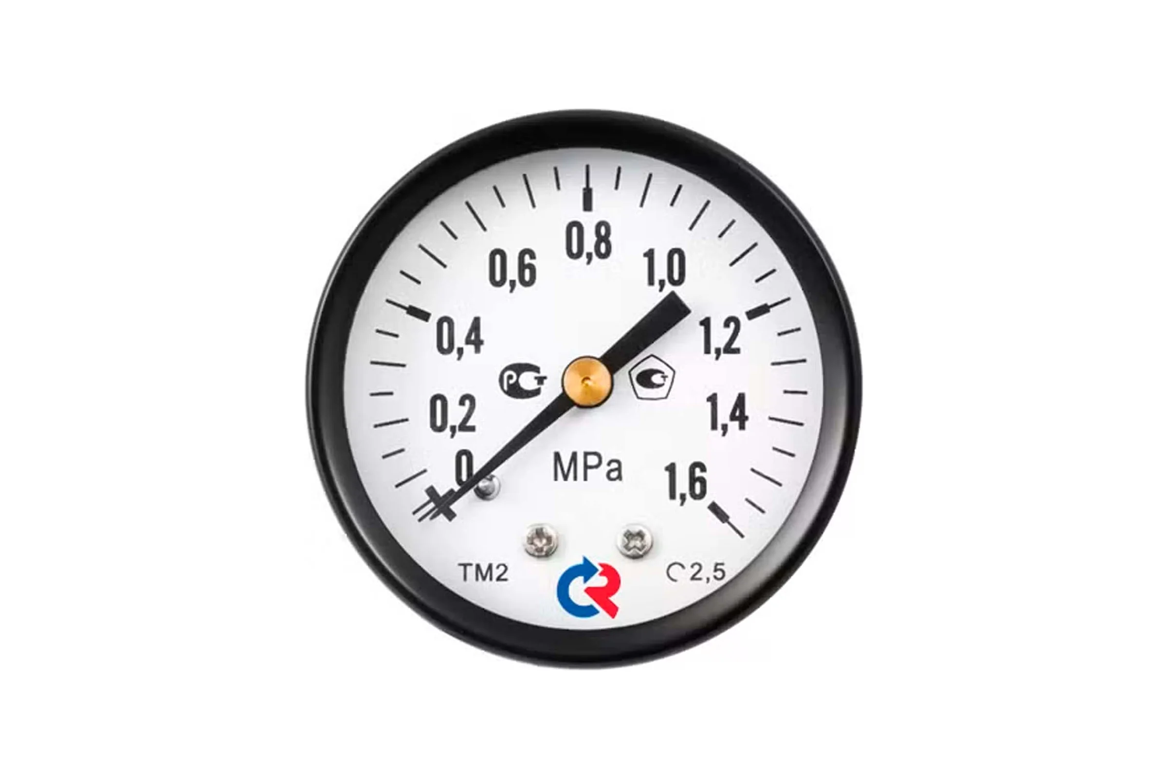 Манометр РОСМА ТМ-210Т.00 (0-0.16МПа) М12х1.5 2.5 50мм, осевой, кл. точн. 2.5 D070-07698