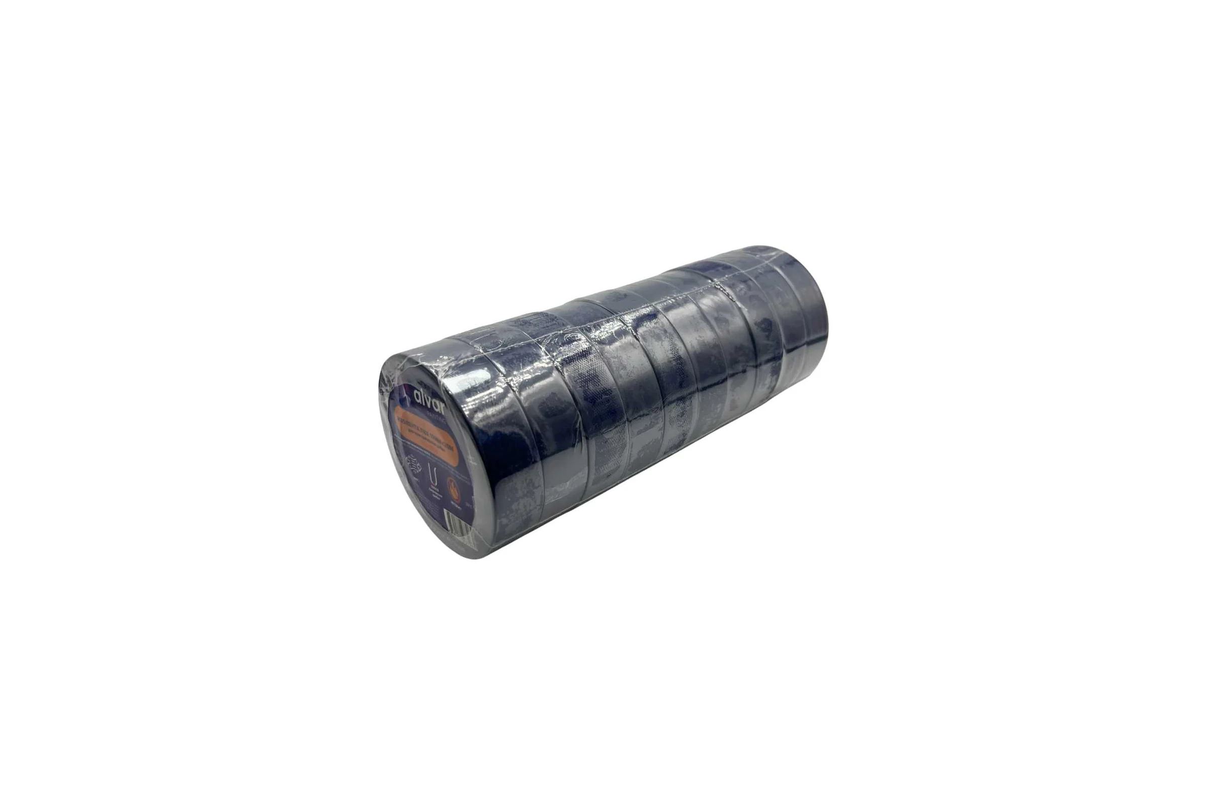 Изолента Alvar ПВХ 19мм, 20м, синяя (комплект из 10 штук) AL-1920B_10