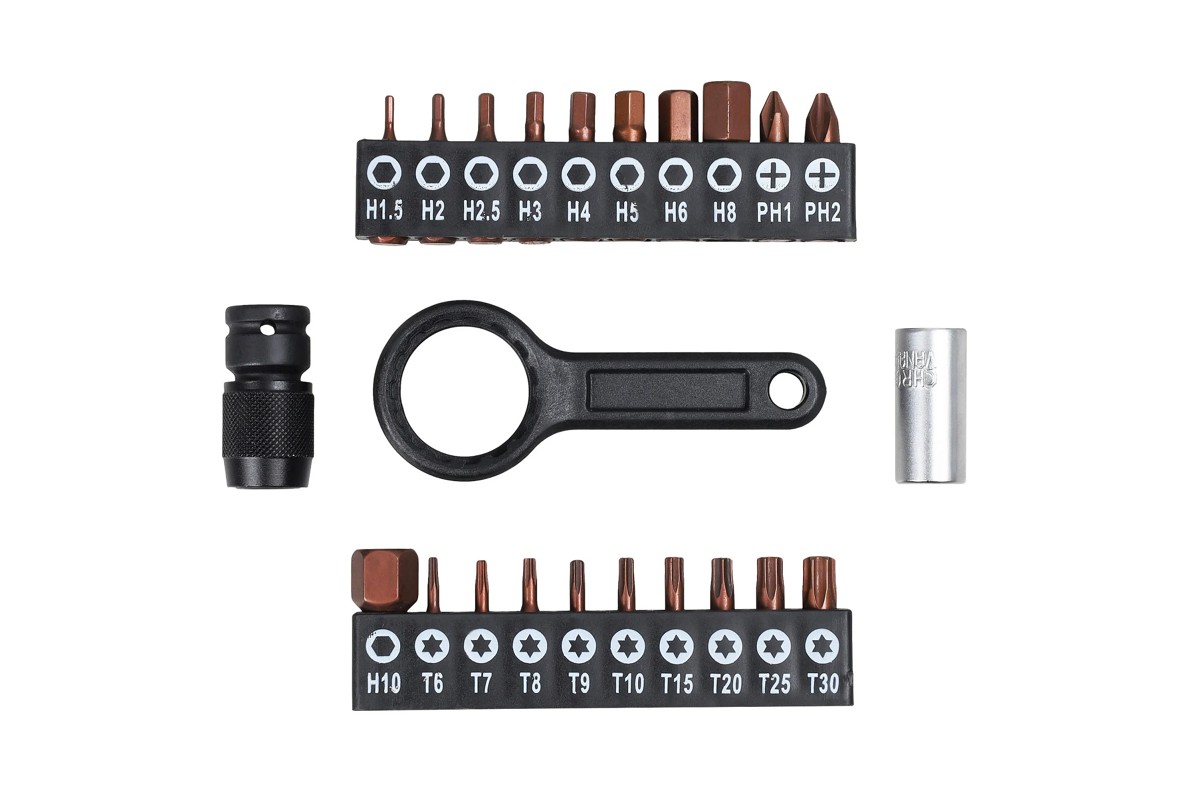 Отвертка динамометрическая Airline, 1/4", 1-6 Нм, с битами 23 пр. (PH, HEX, TORX), в кейсе ATBN301