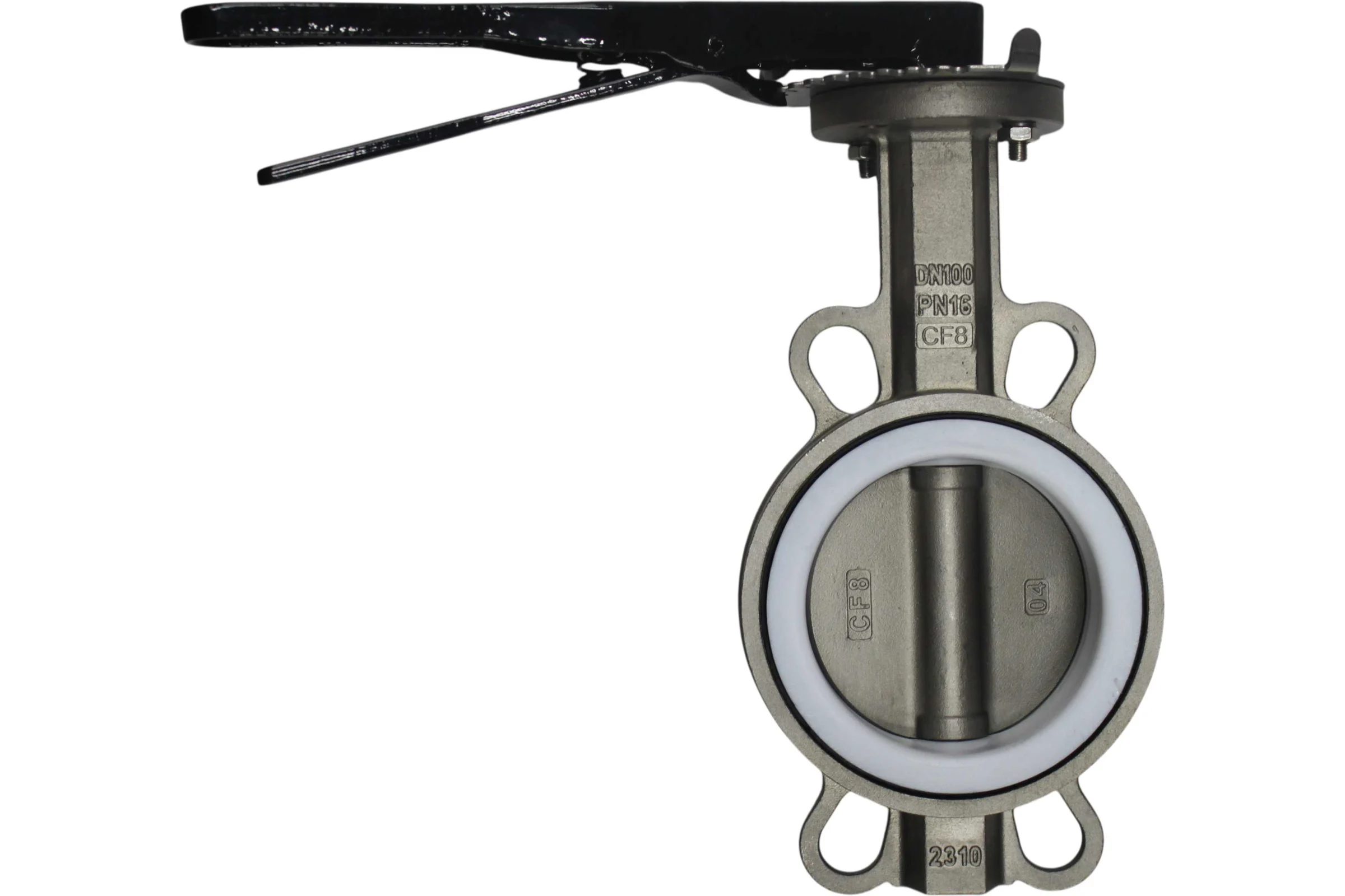 Затвор дисковый межфланцевый NEWKEY AISI304, DN100 (4), PN16, PTFE NK-DZis100