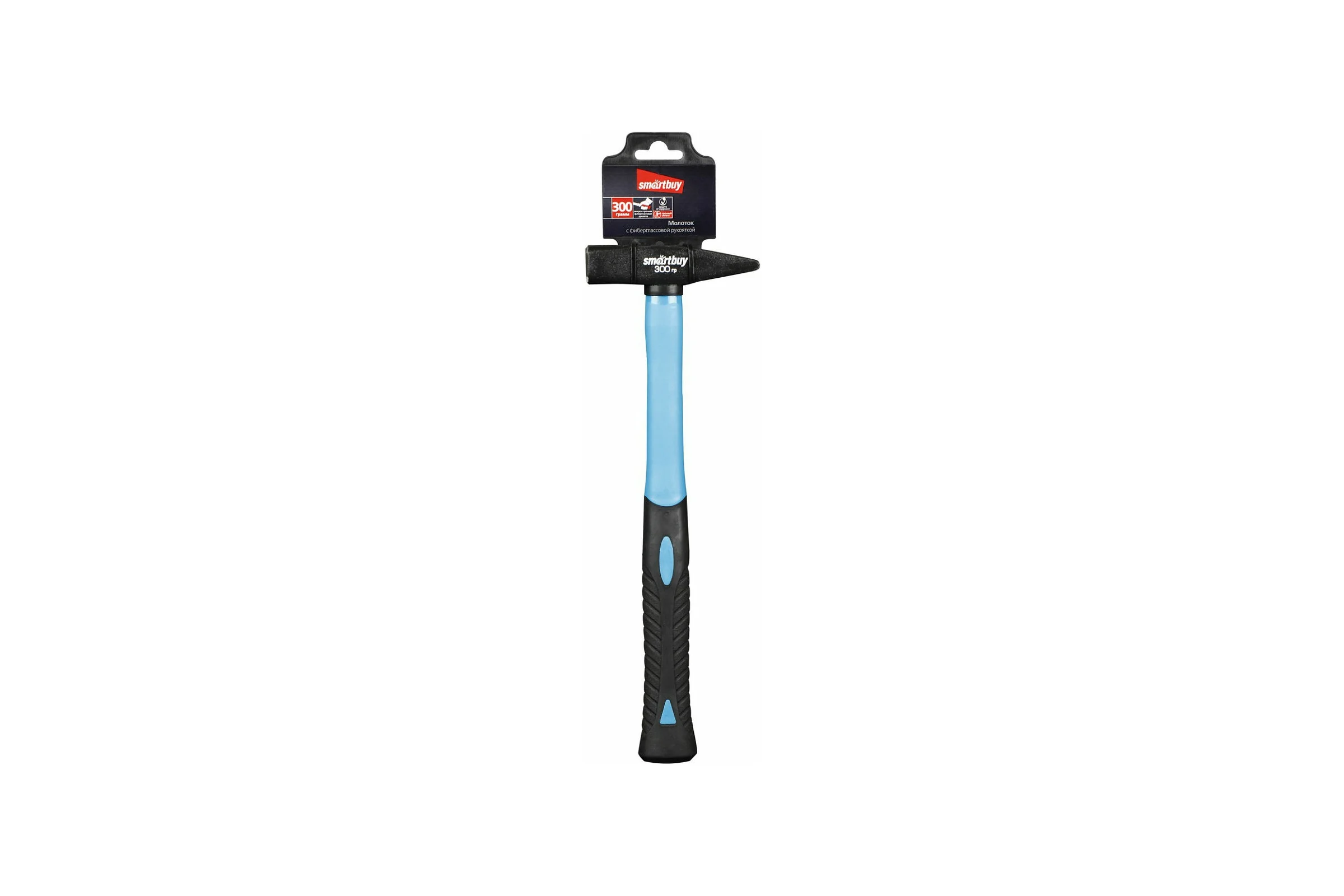 Слесарный молоток Smartbuy с прорезиненной фибергласовой рукояткой SBT-GH-300