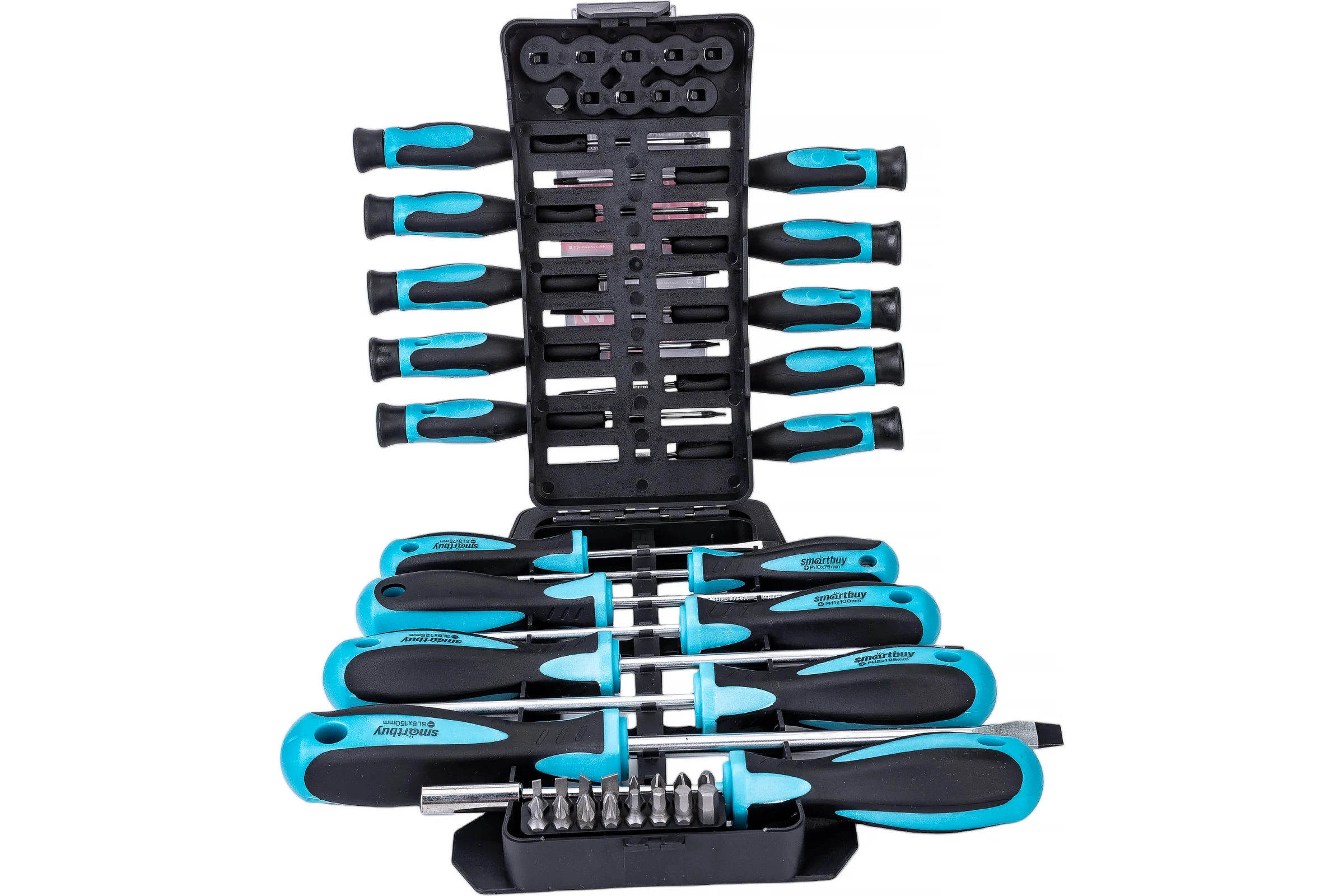 Набор отверток и головок Smartbuy 44 предмета, SL, PH, TORX, головки, магнит, CR-V SBT-SCN-44P1