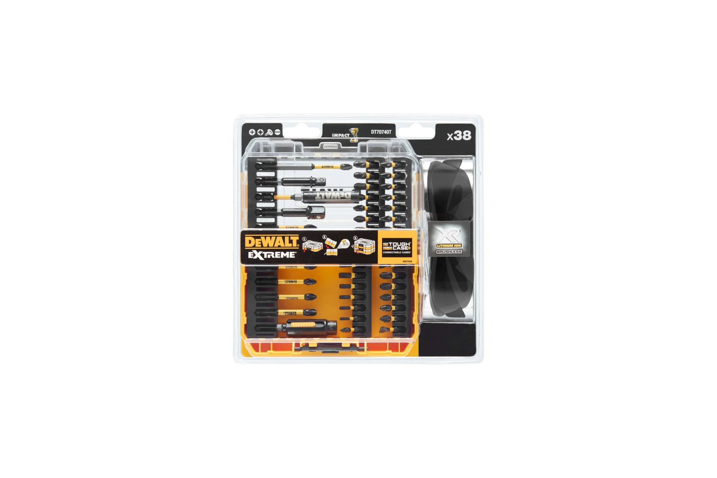 Набор ударные биты и защитные очки DEWALT FLEXTORQ DT70740T, 38 шт DT70740T-QZ
