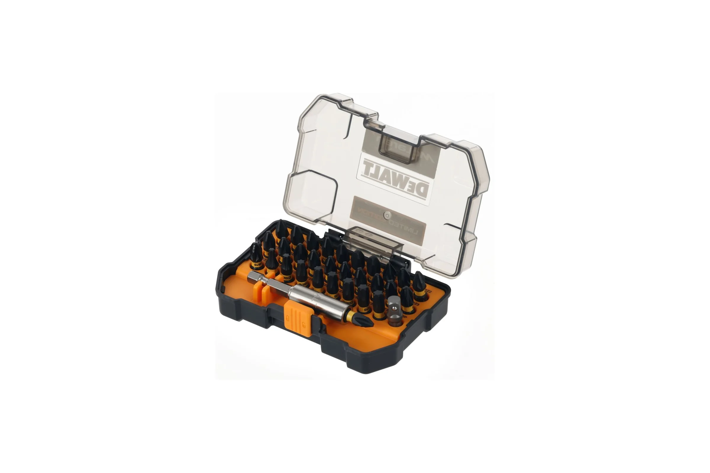 Набор бит DEWALT McLaren Limited Edition DT70901T, PH/PZ/Torx, 25 мм, 32 шт, в кейсе DT70901T-QZ