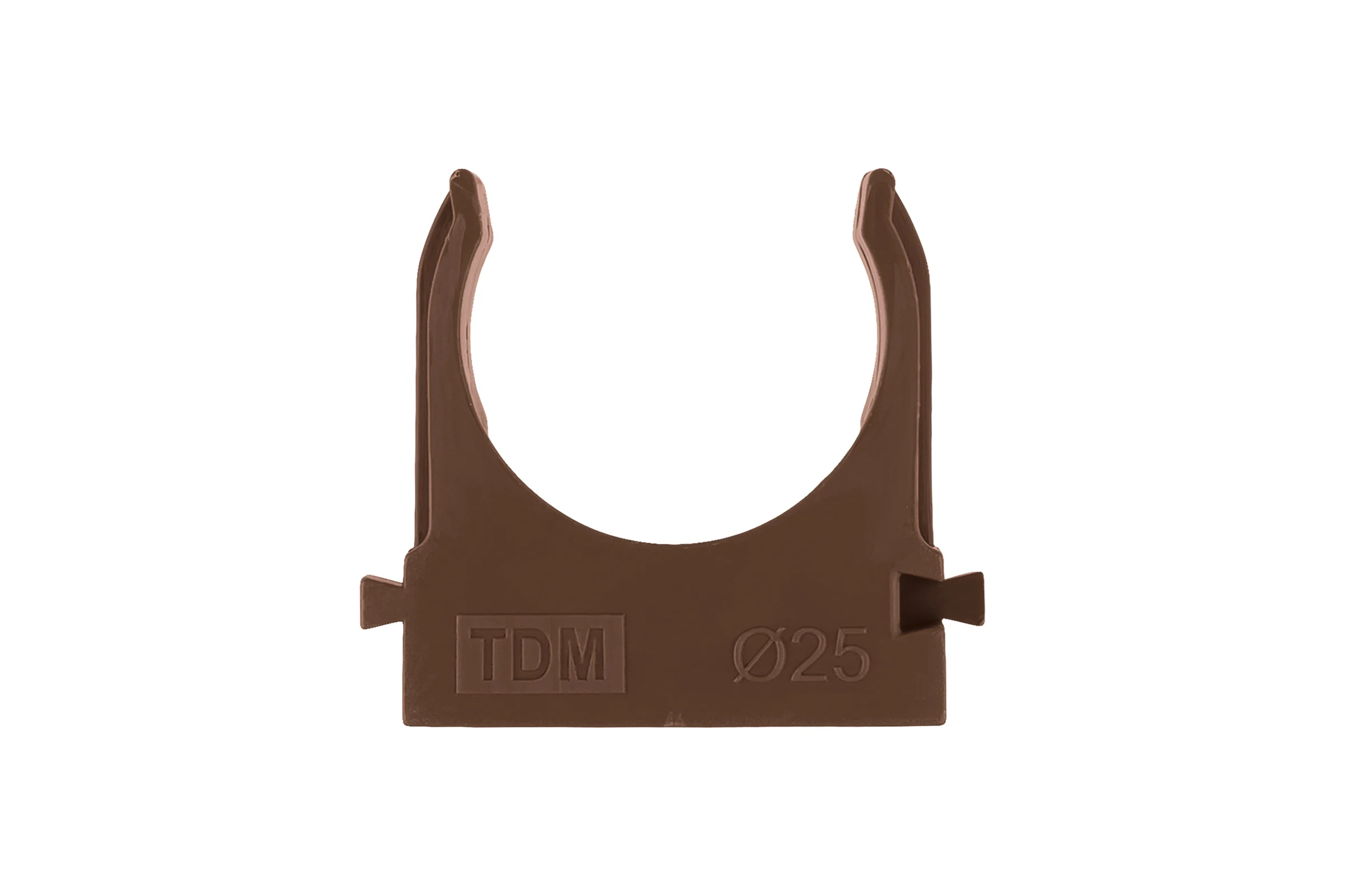 Крепеж-клипса TDM ELECTRIC для трубы 25 мм ЭКО (венге), упаковка 3500 штук SQ0405-1043