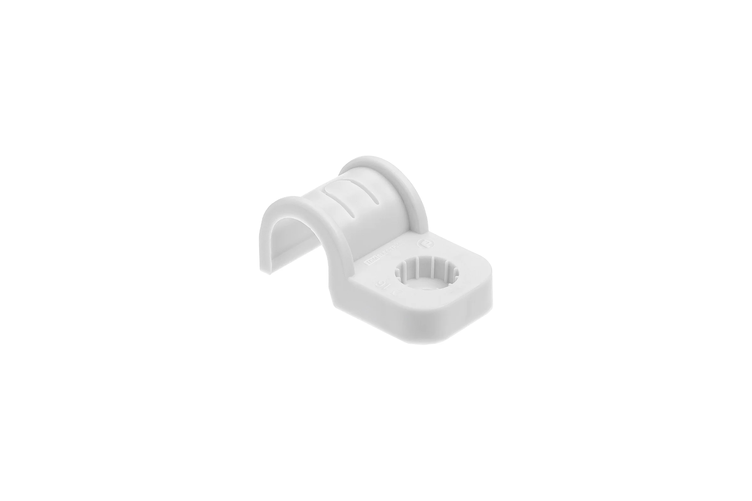 Крепеж-скоба TDM ELECTRIC для трубы 16 мм односторонняя для прямого монтажа белая, упаковка 500 штук SQ0405-7011