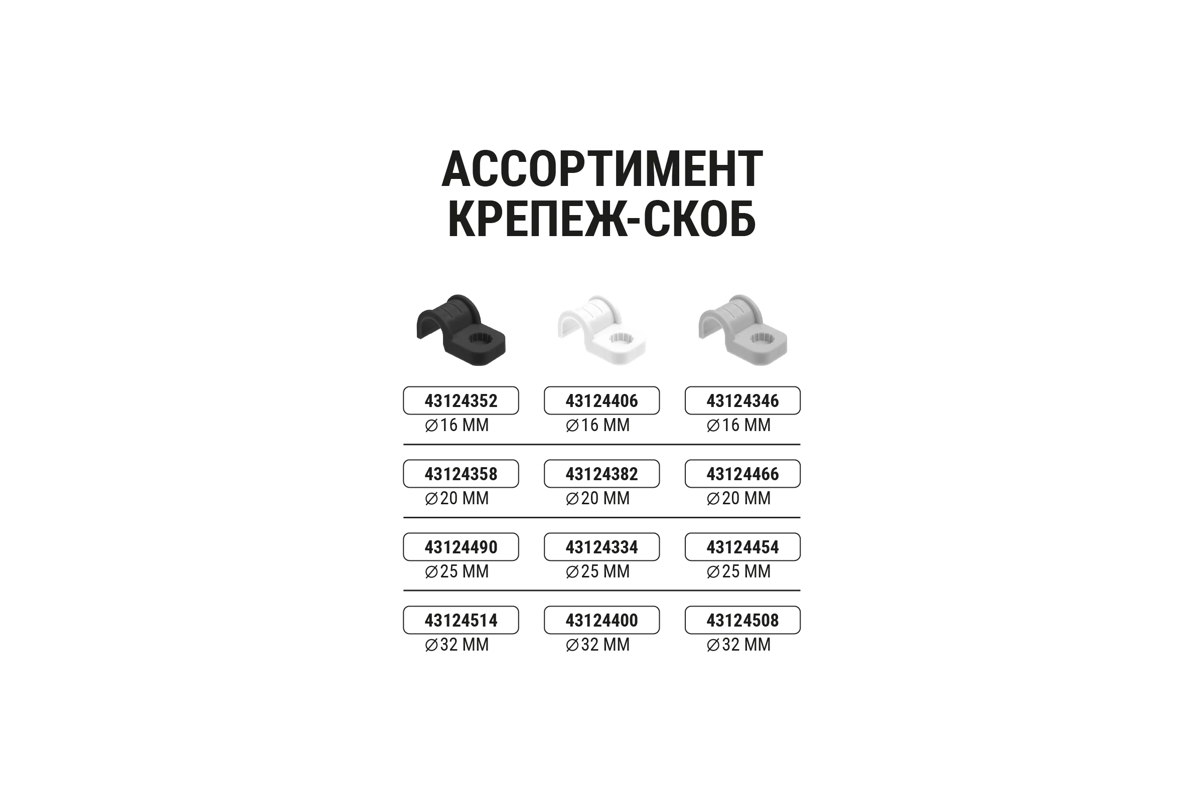 Крепеж-скоба TDM ELECTRIC для трубы 25 мм односторонняя для прямого монтажа черная, упаковка 450 штук SQ0405-7113