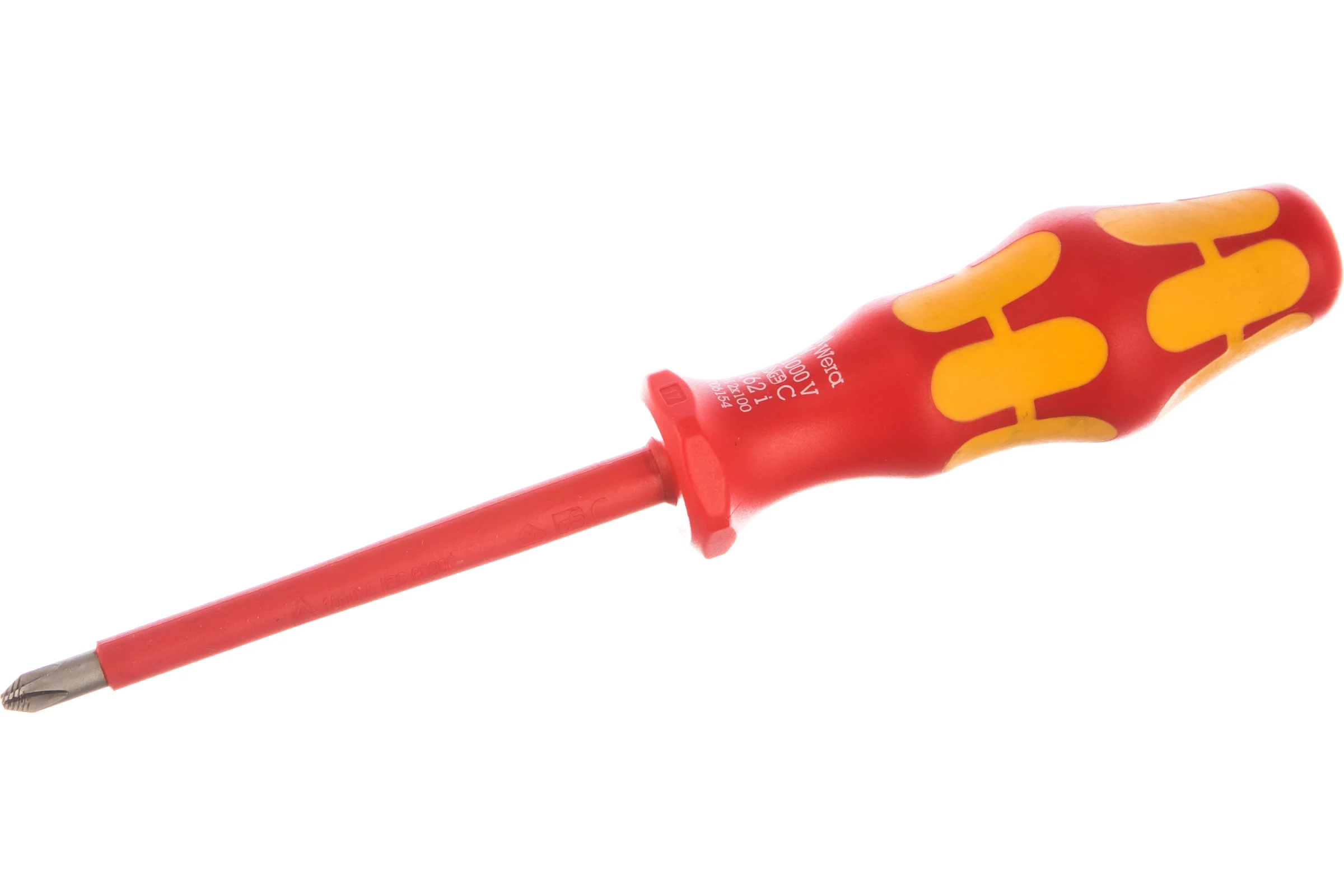 Отвёртка диэлектрическая Wera, VDE, PH 2х100 мм, WE-006154