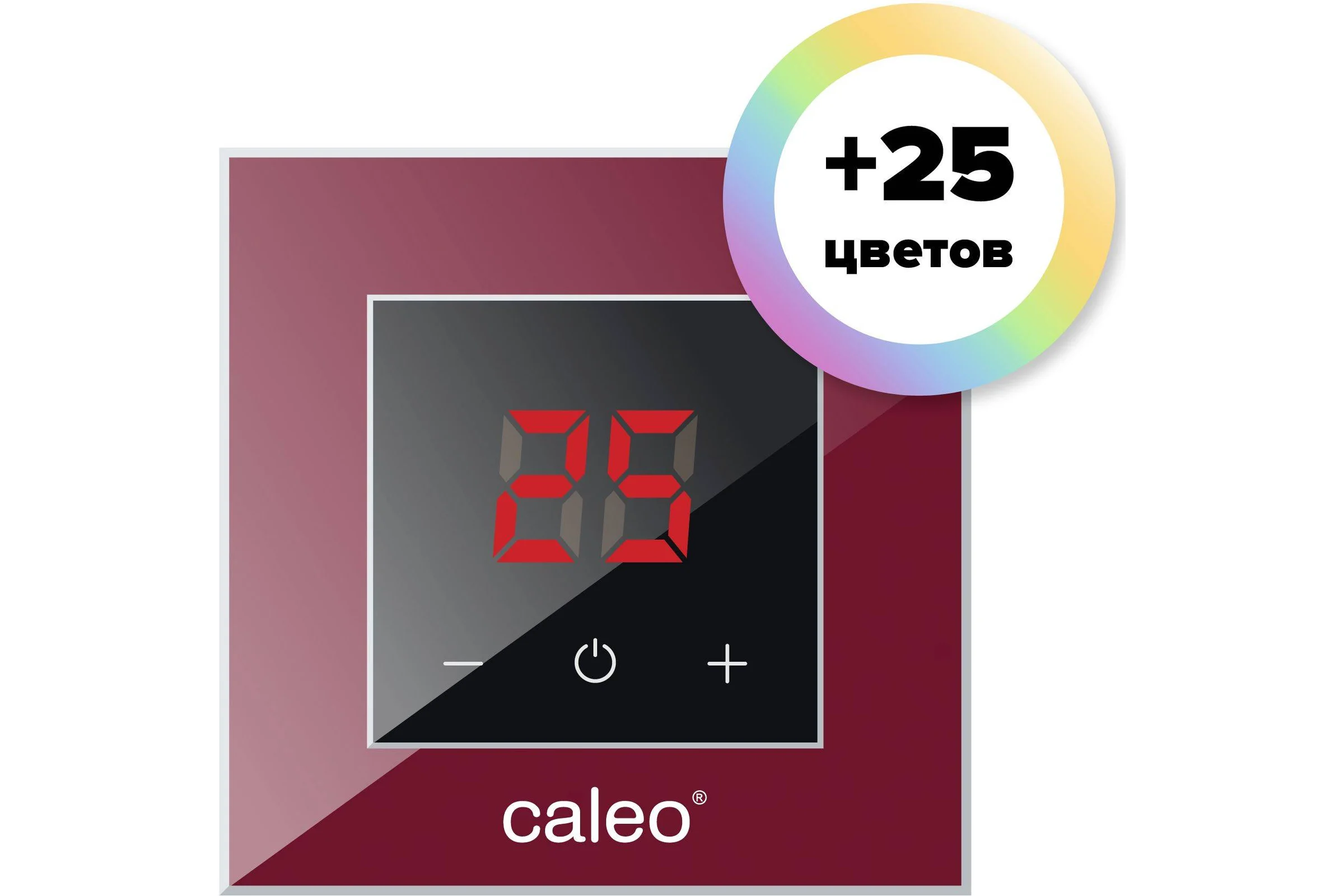 Терморегулятор CALEO NOVA встраиваемый цифровой, 3,5 кВт, вишня УП-00000431