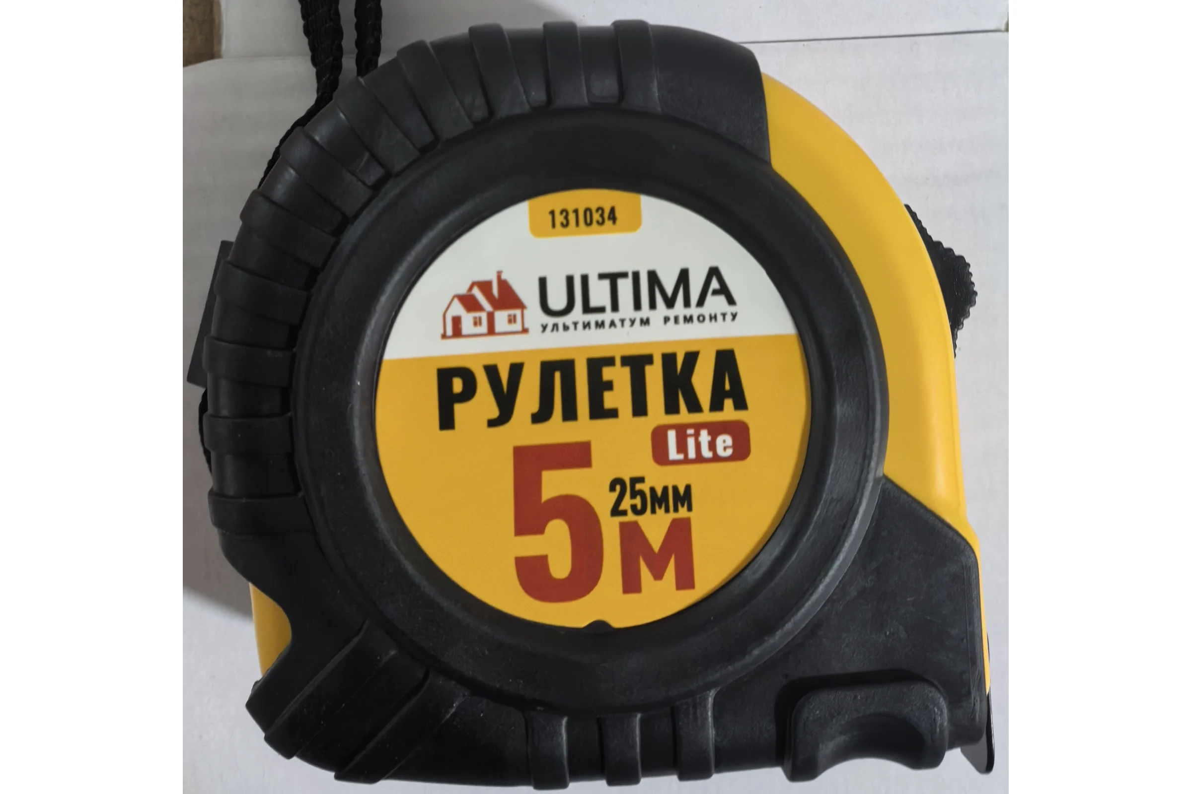 Рулетка ULTIMA Lite, 5 м x 25 мм, обрезиненный пластиковый корпус 131034