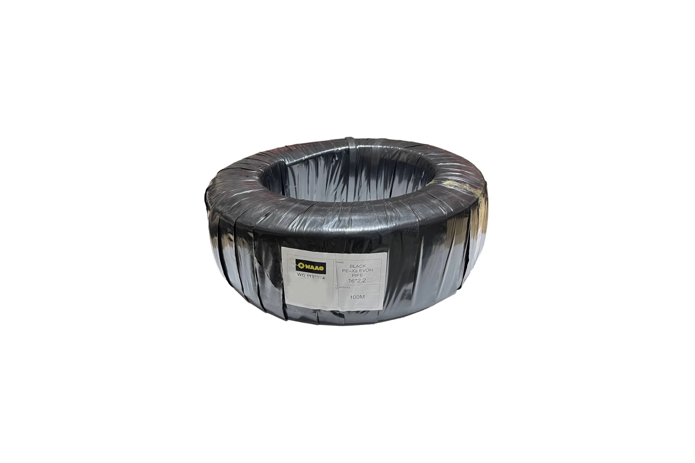 Труба из сшитого полиэтилена WAAG Black DN16 x 2,2 PN10 (бухта 100 м), PE-Xa / EVOH, черная WG.1135974
