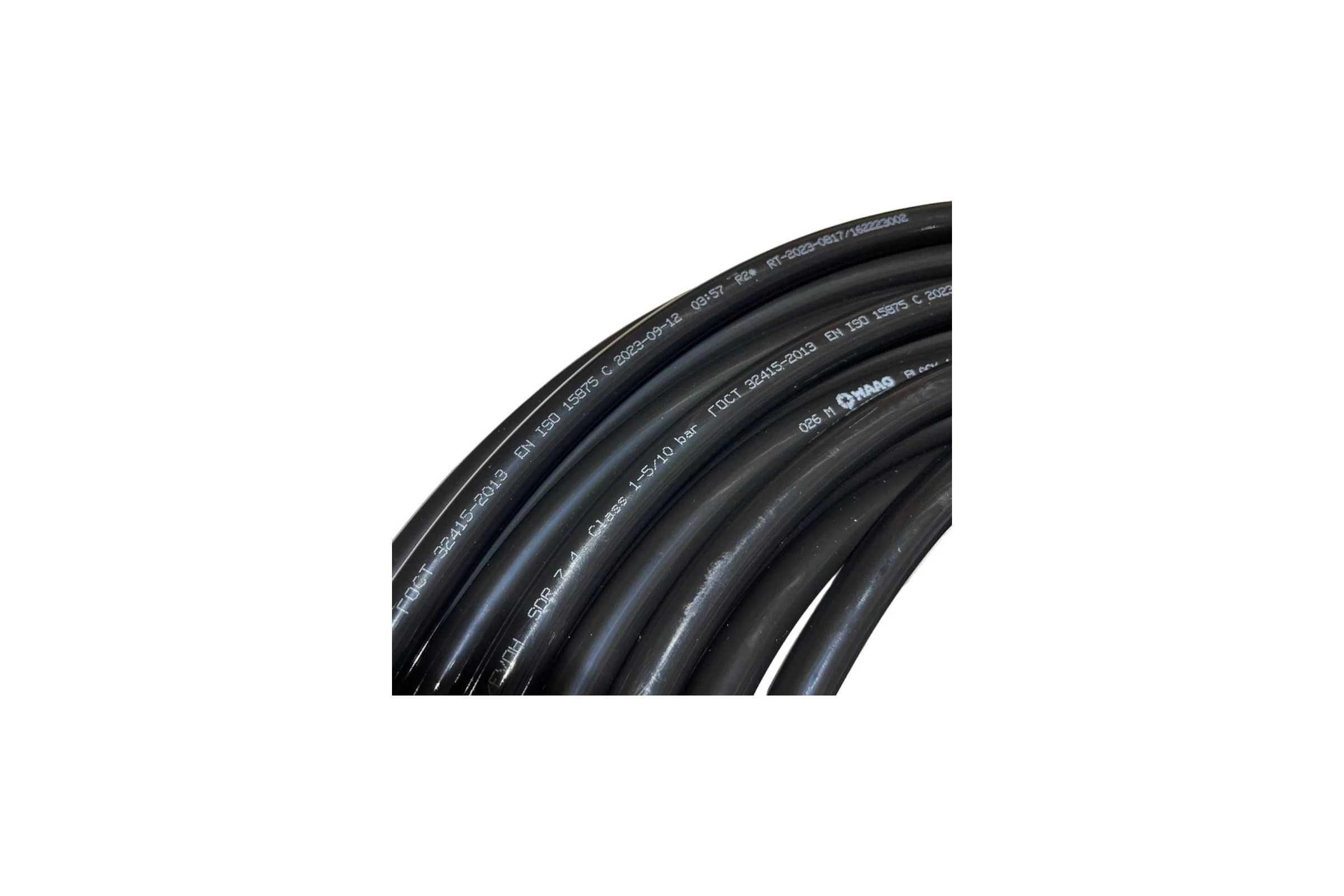 Труба из сшитого полиэтилена WAAG Black DN16 x 2,2 PN10 (бухта 100 м), PE-Xa / EVOH, черная WG.1135974