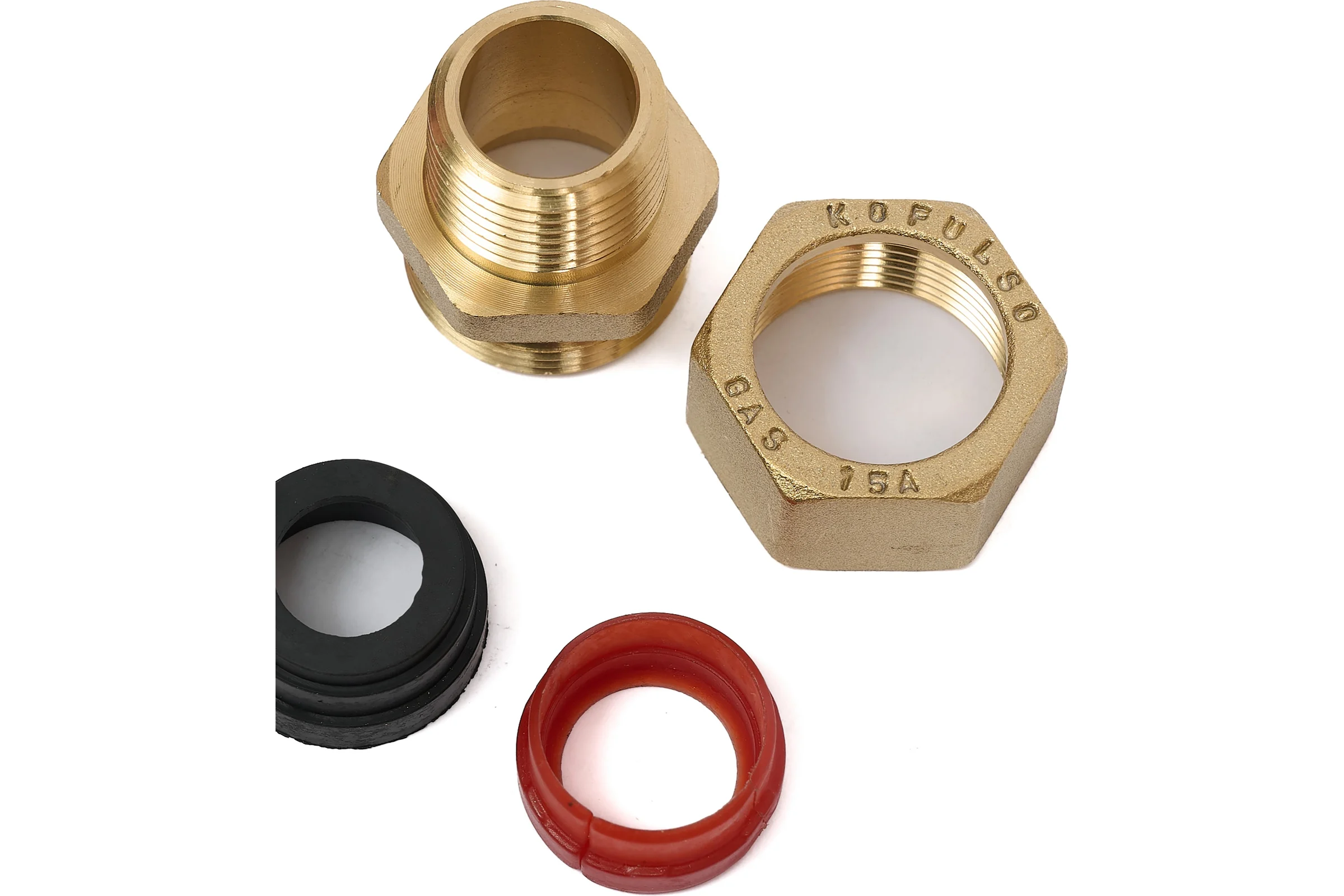 Подводка для газа Kofulso 1/2_3/4 дюйма с муфтами, 100 см (НР-ВР) — KFG BCG/BICG15_3/4 — 1000