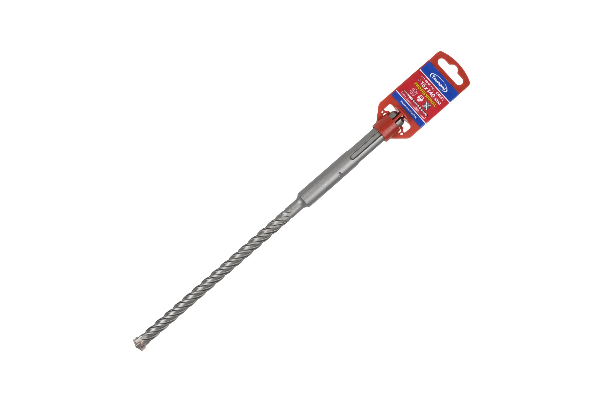 Бур по бетону Tsunami 16х340/200 Cross SDS-MAX PROFESSIONAL T10610400016340