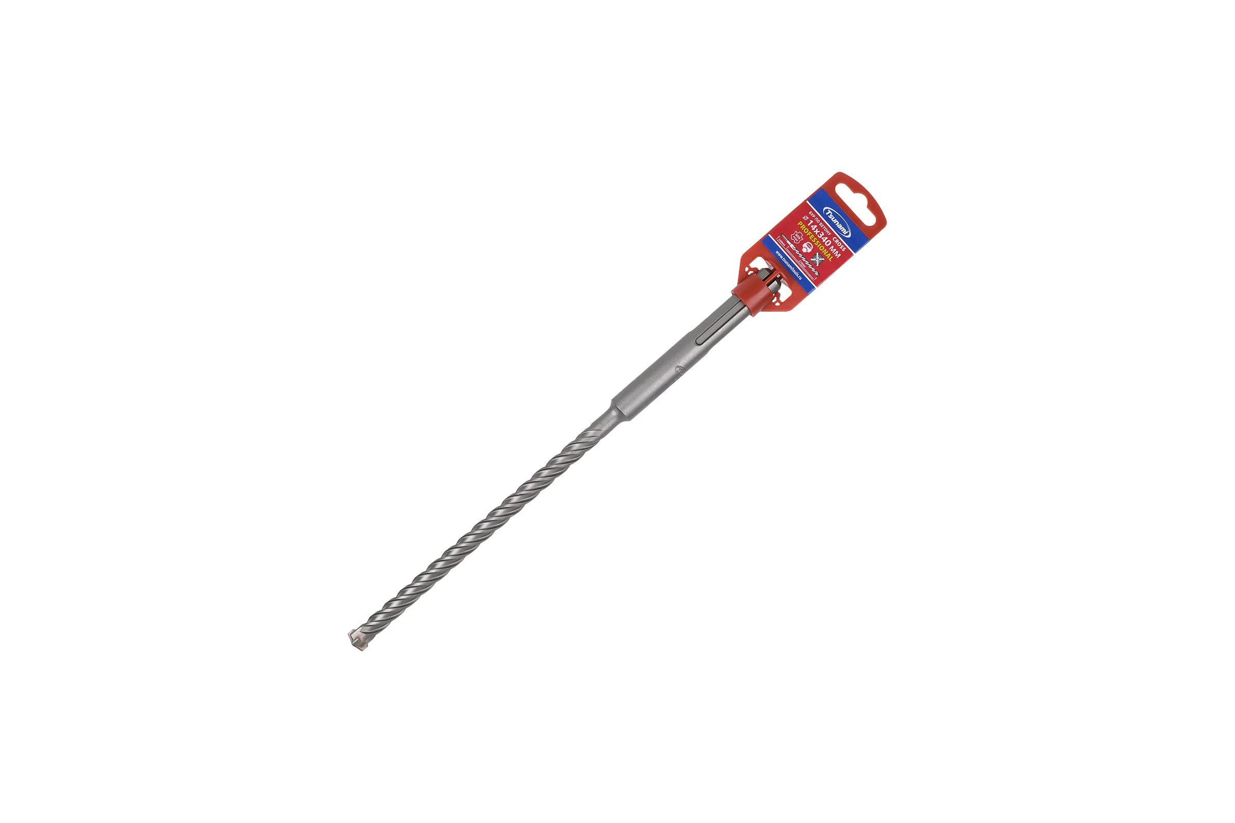 Бур по бетону Tsunami 12х340/200 Cross SDS-MAX PROFESSIONAL T10610400012340