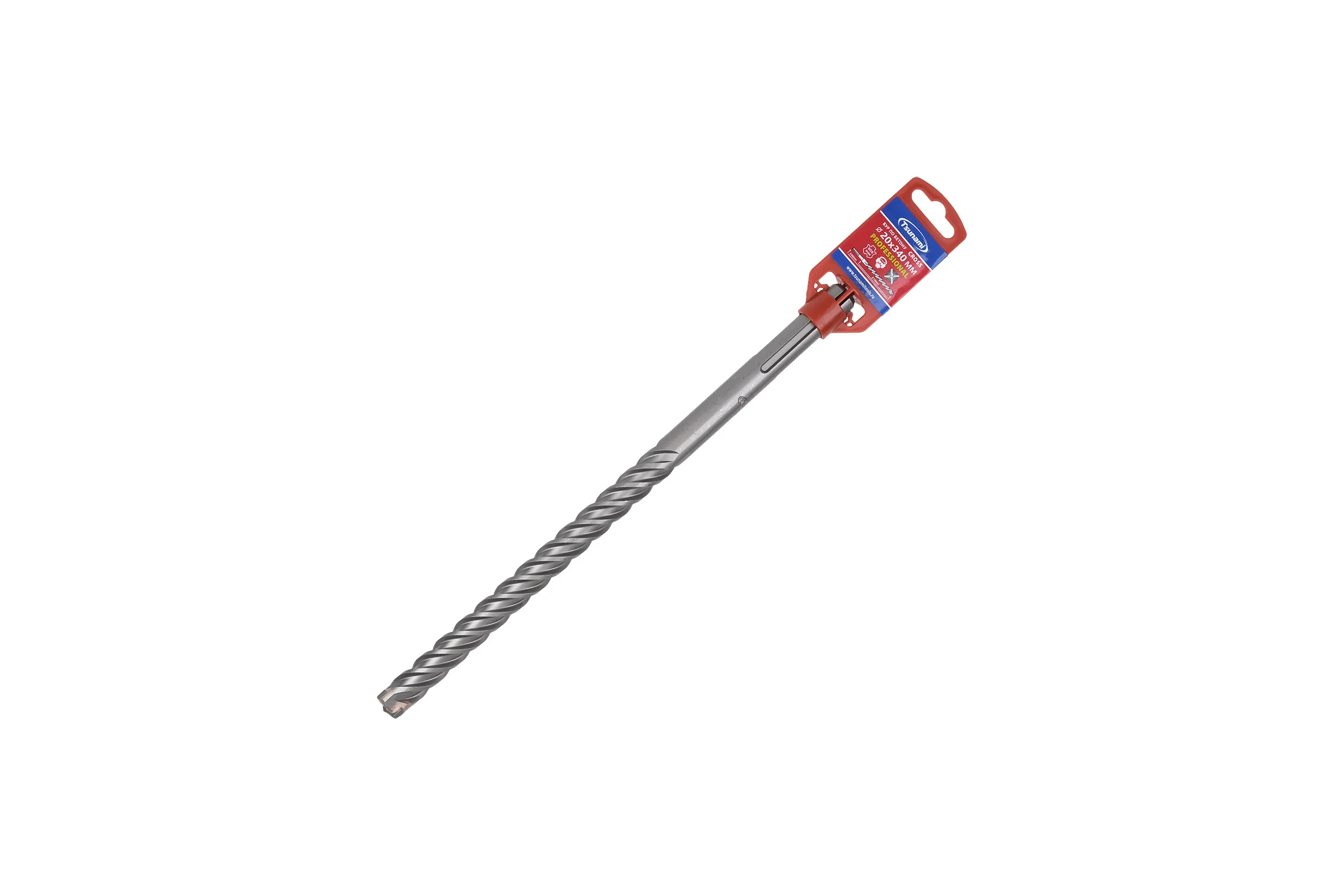 Бур по бетону Tsunami 20х340/200 Cross SDS-MAX PROFESSIONAL T10610400020340