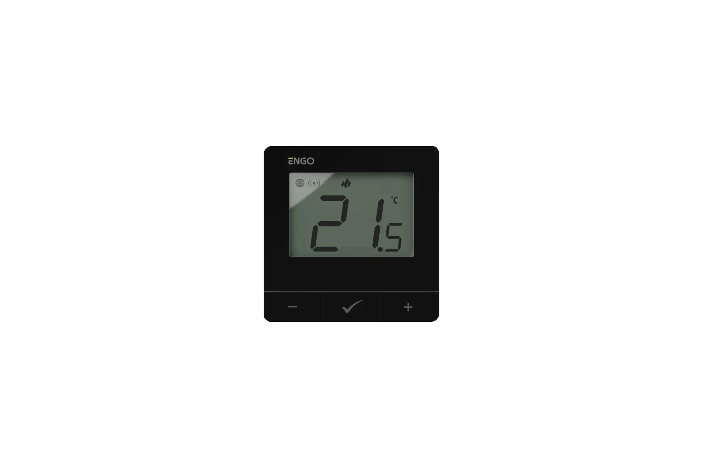 Терморегулятор ENGO controls Engo, ZigBee, умный, накладной, 868 МГц, 230В, для управления напольным и радиаторным отоплением, цвет-черный E25-230B