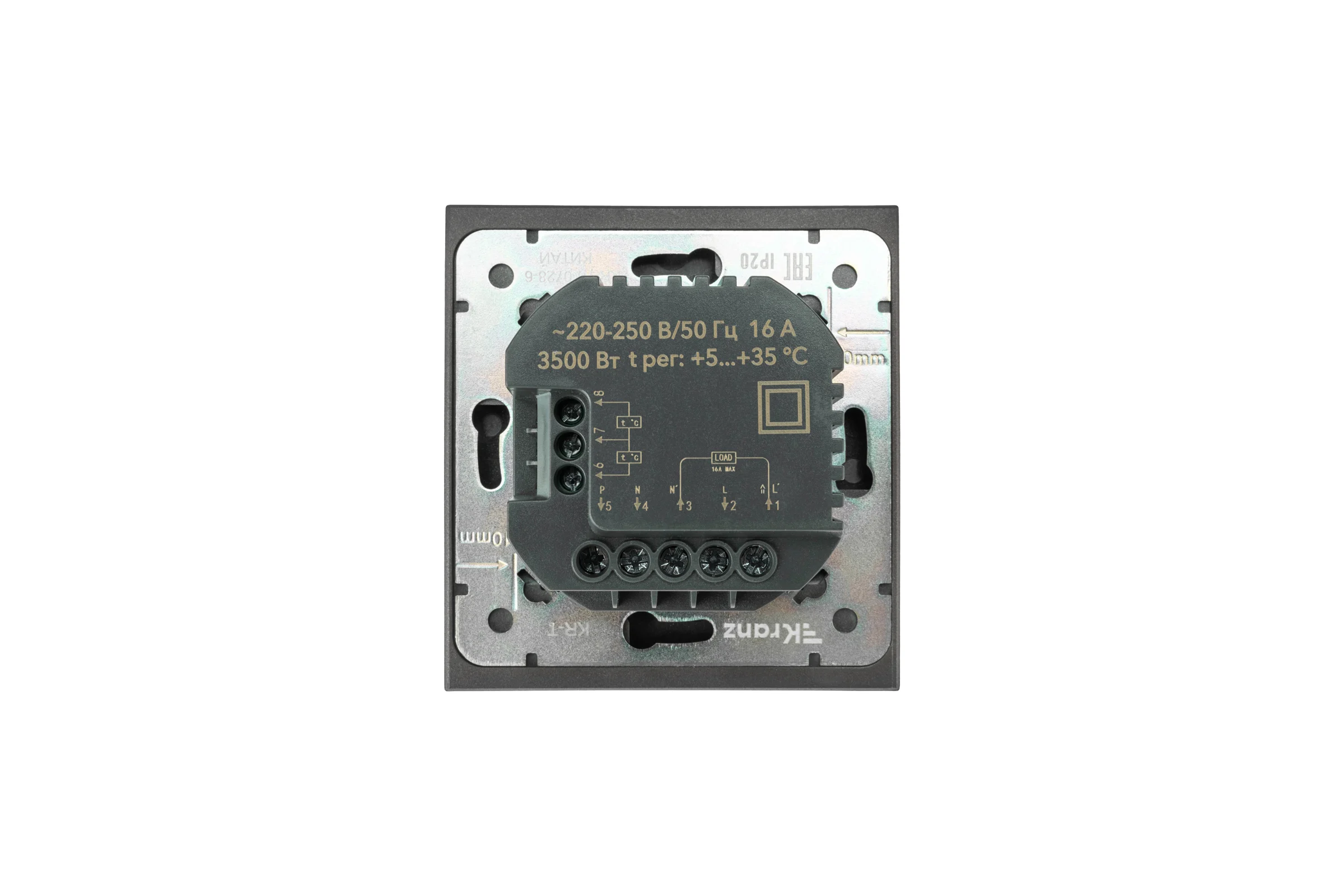 Терморегулятор KRANZ STRONG Wi-Fi с/у графит KR-78-0728-6