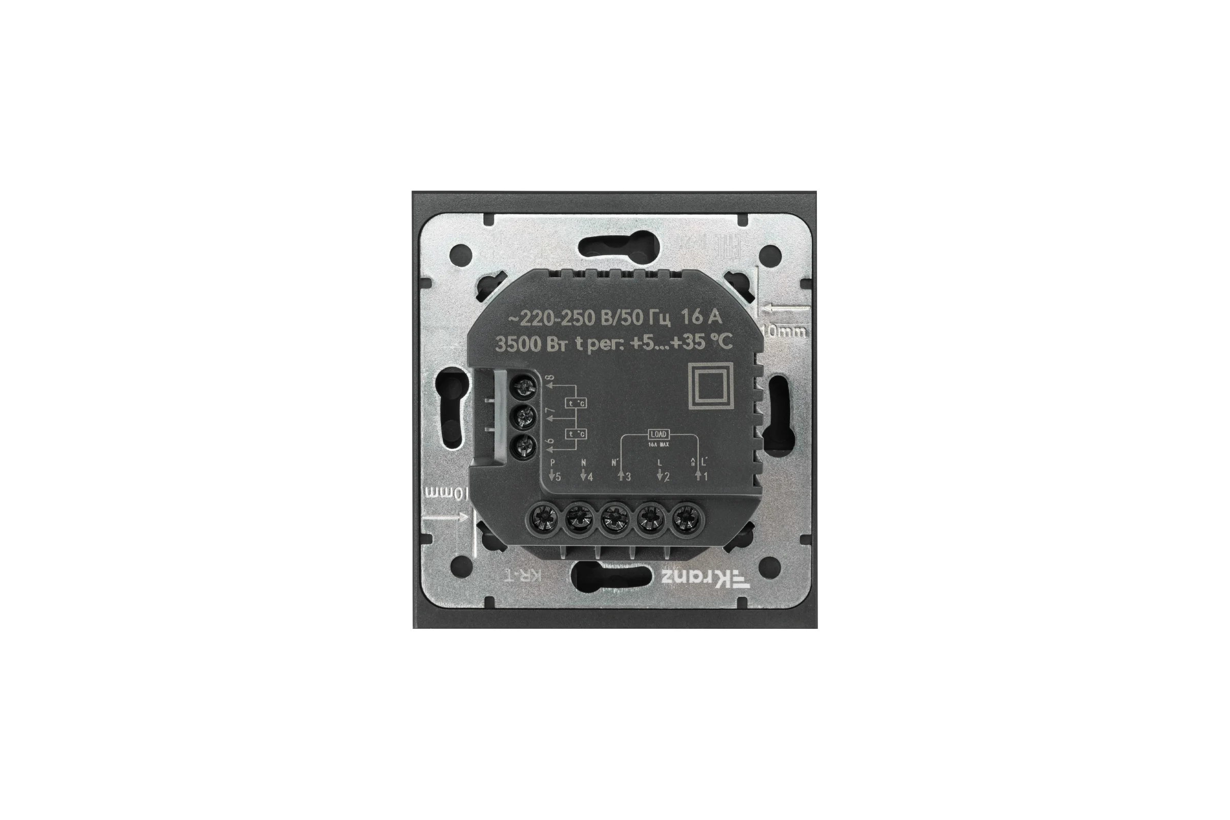 Терморегулятор KRANZ STRONG Wi-Fi с/у антрацит KR-78-0728-5